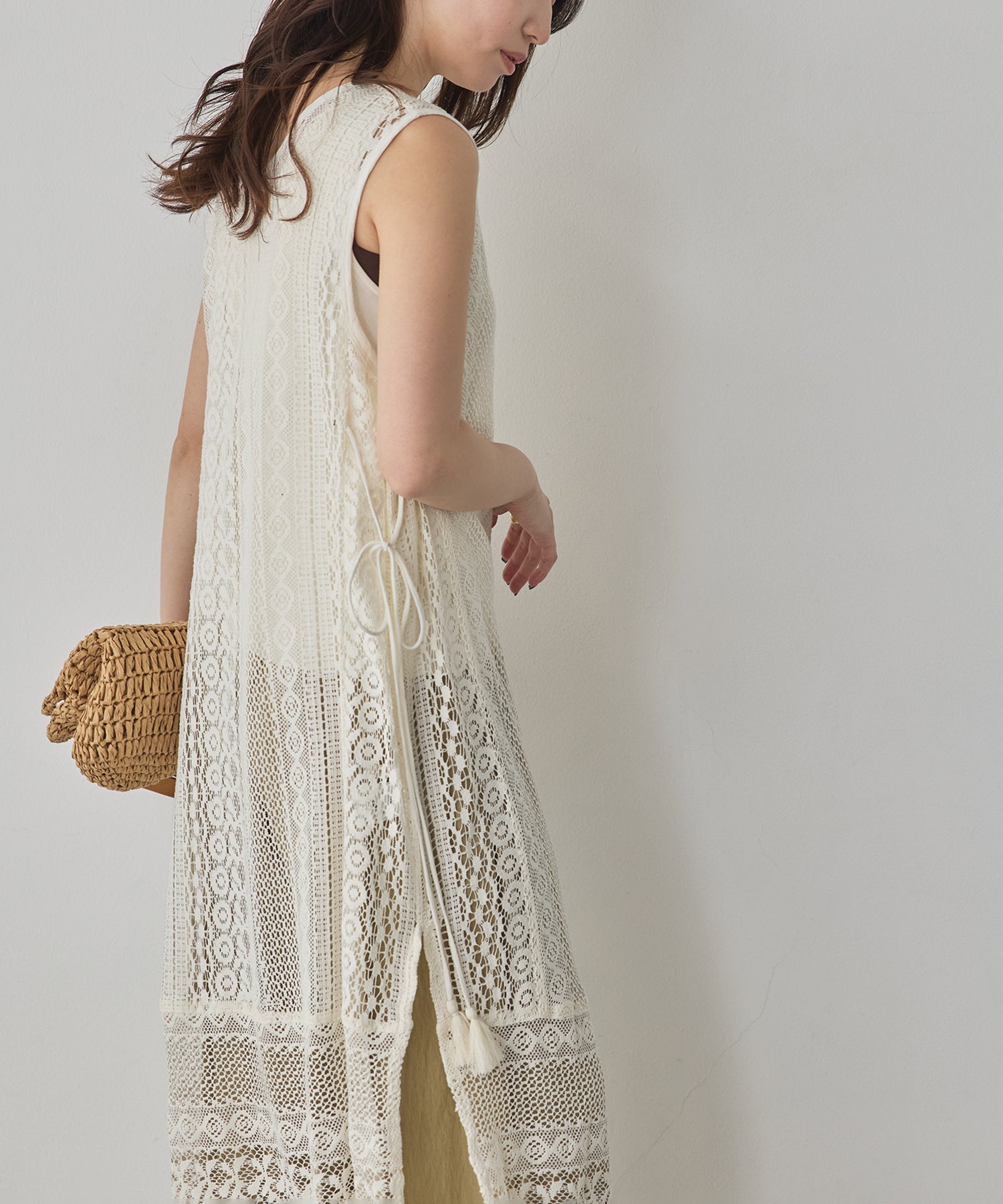 LACE LONG GILET