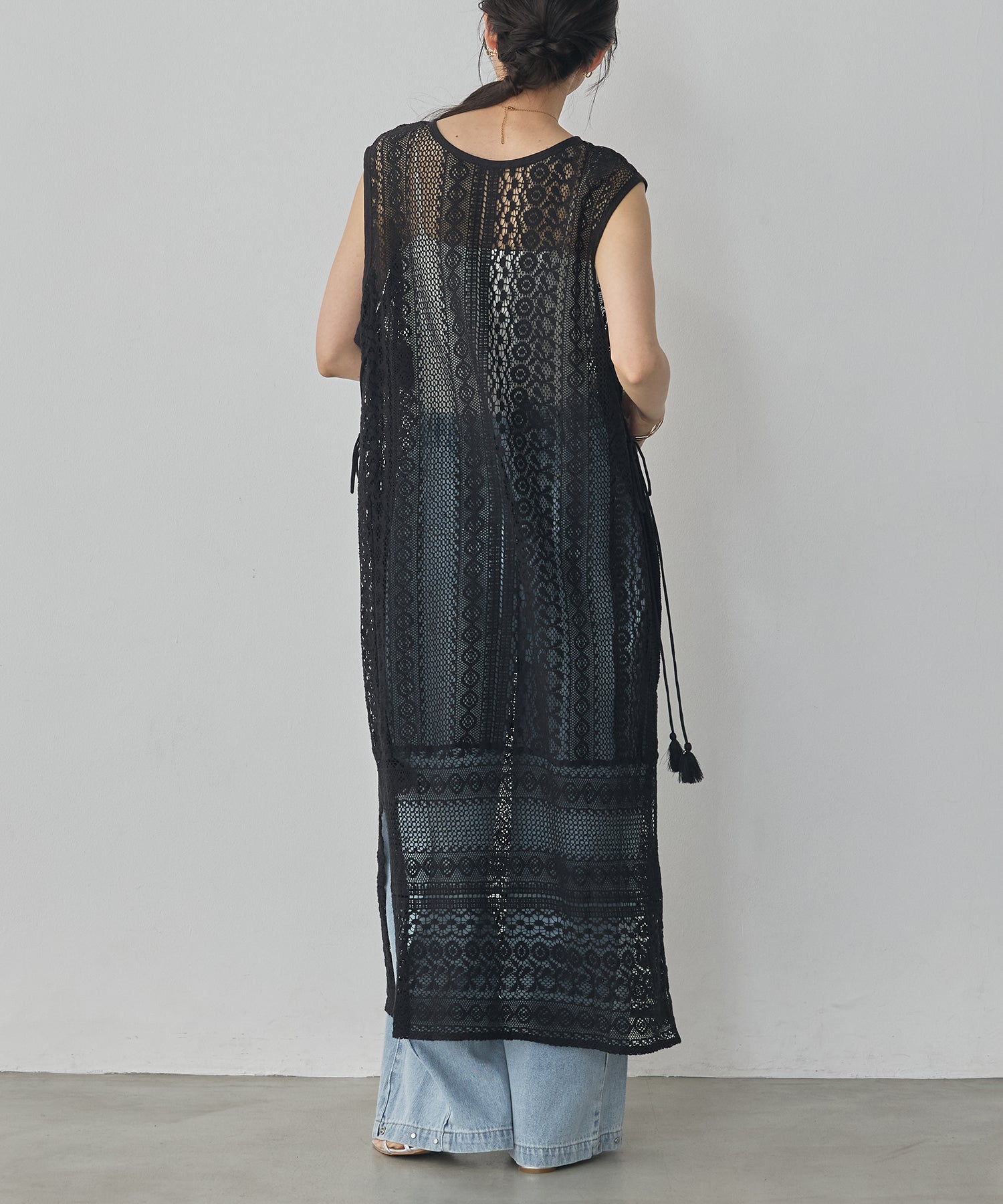 LACE LONG GILET