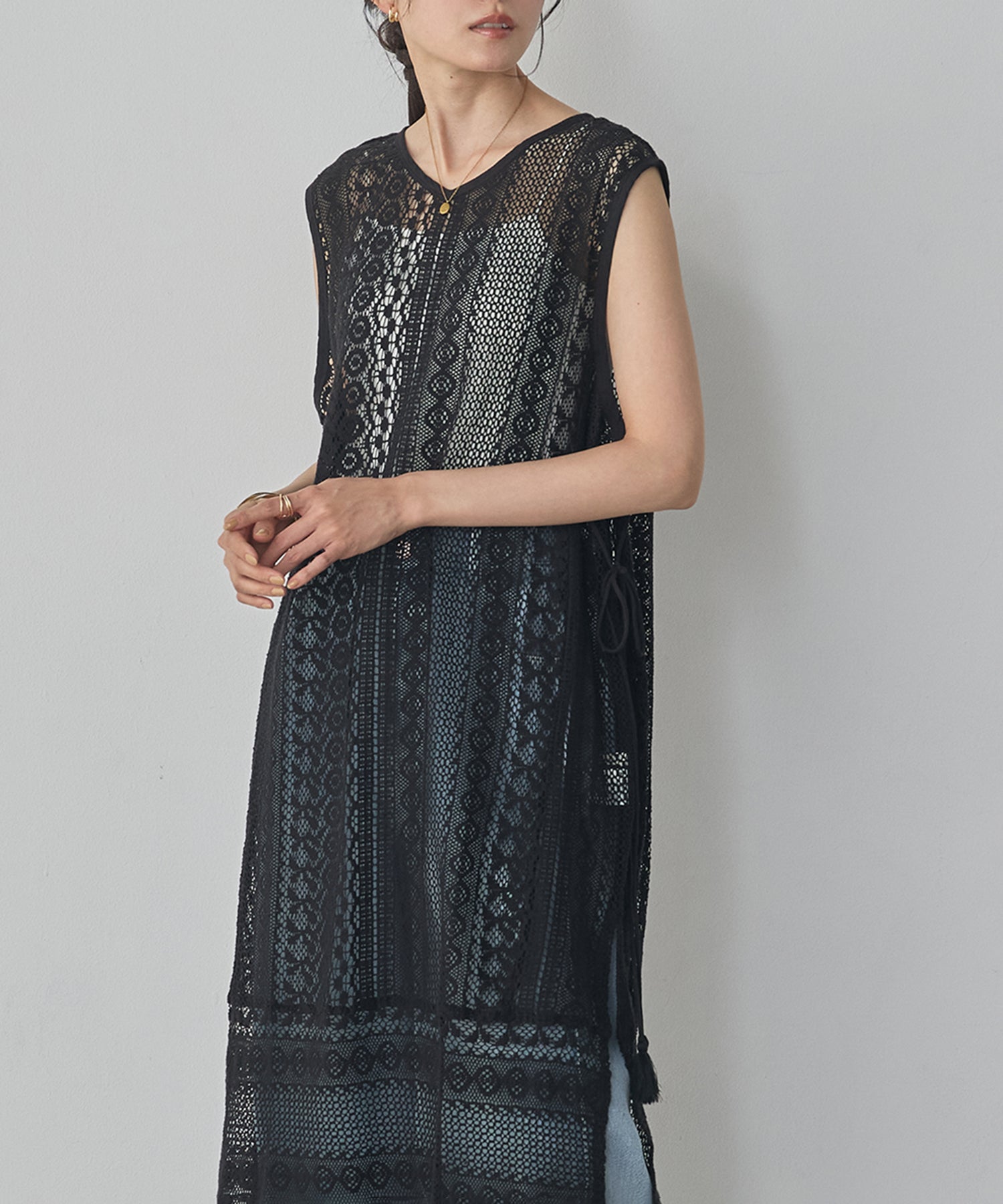 LACE LONG GILET