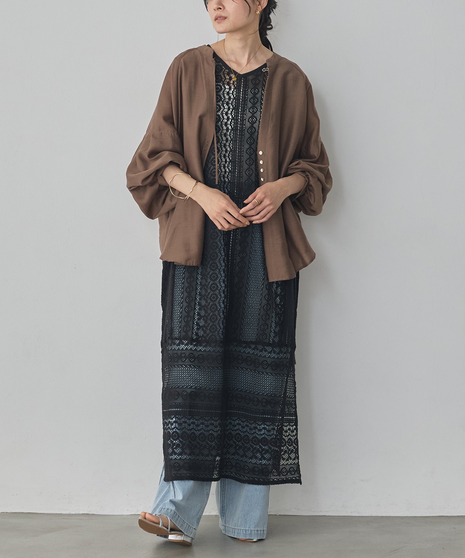 LACE LONG GILET