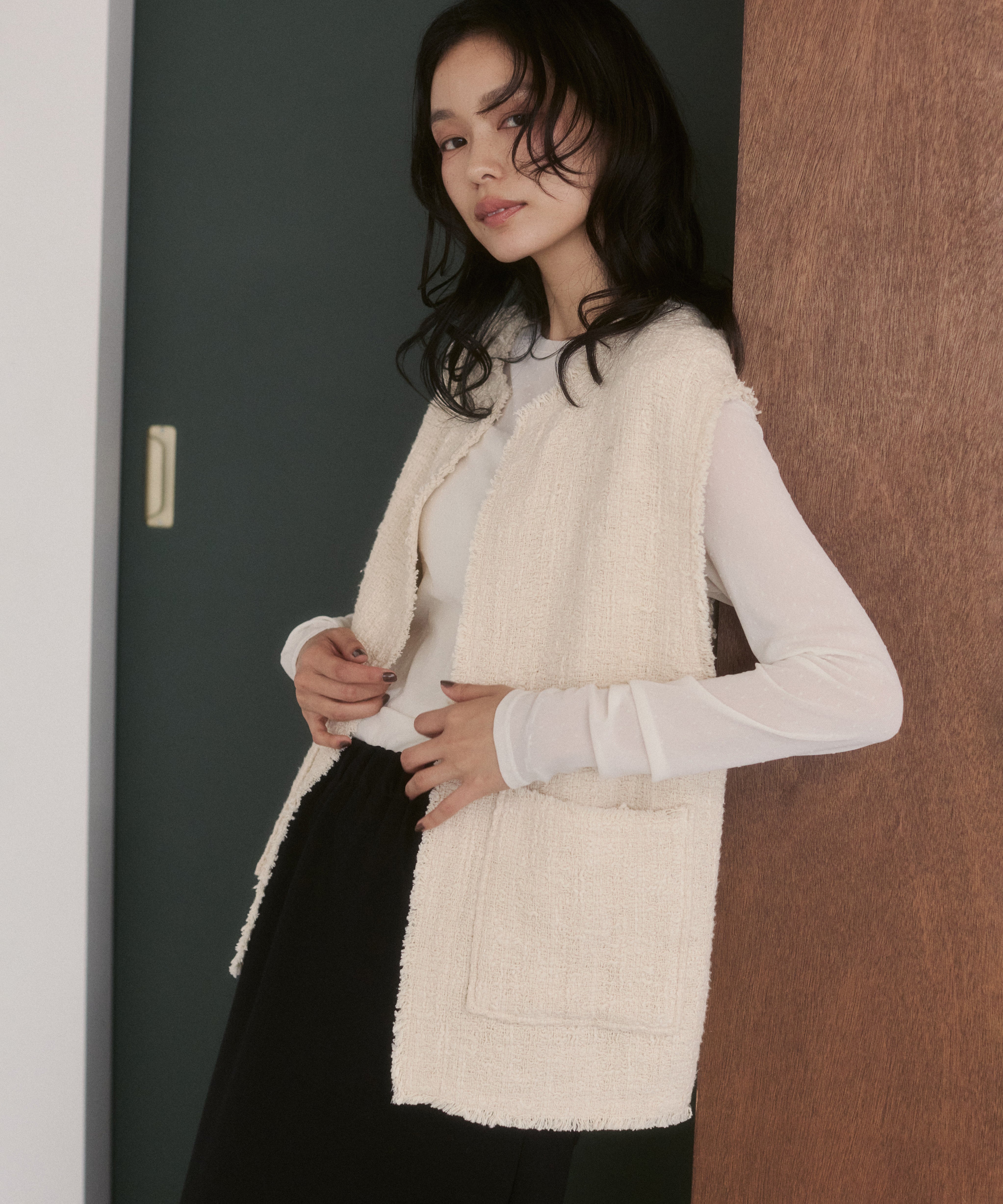 HEAVY SLUB TWEED VEST