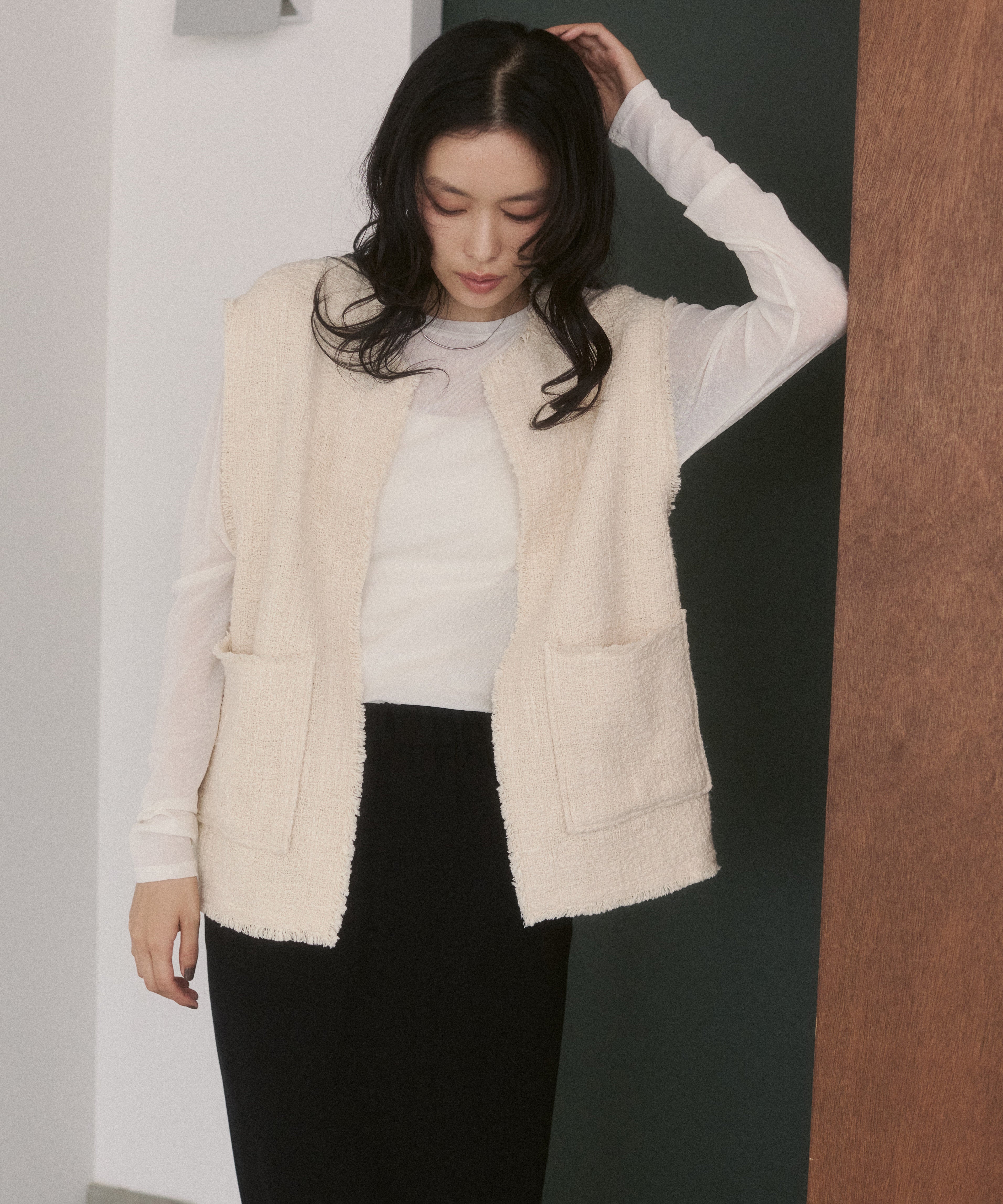 HEAVY SLUB TWEED VEST