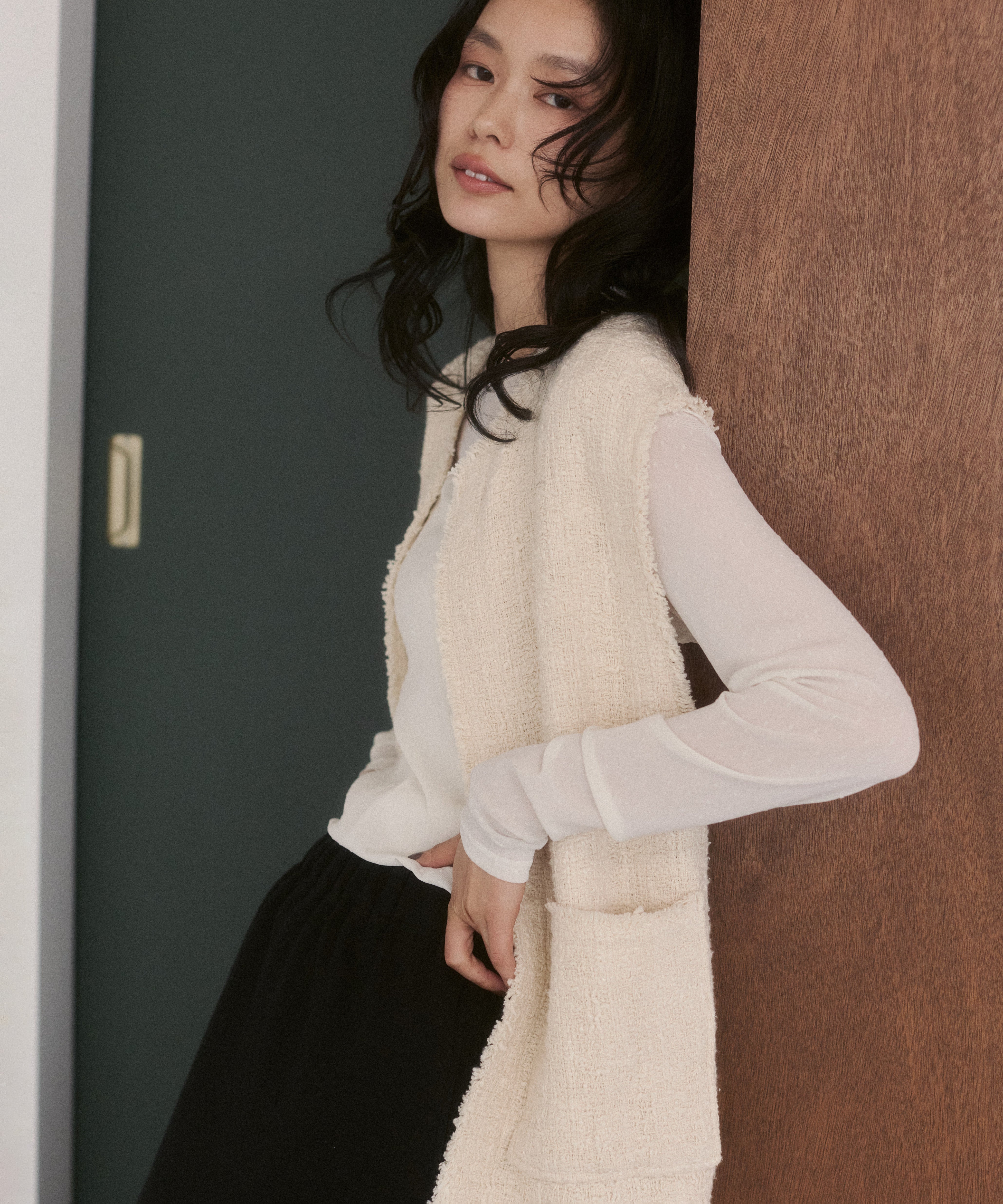 HEAVY SLUB TWEED VEST