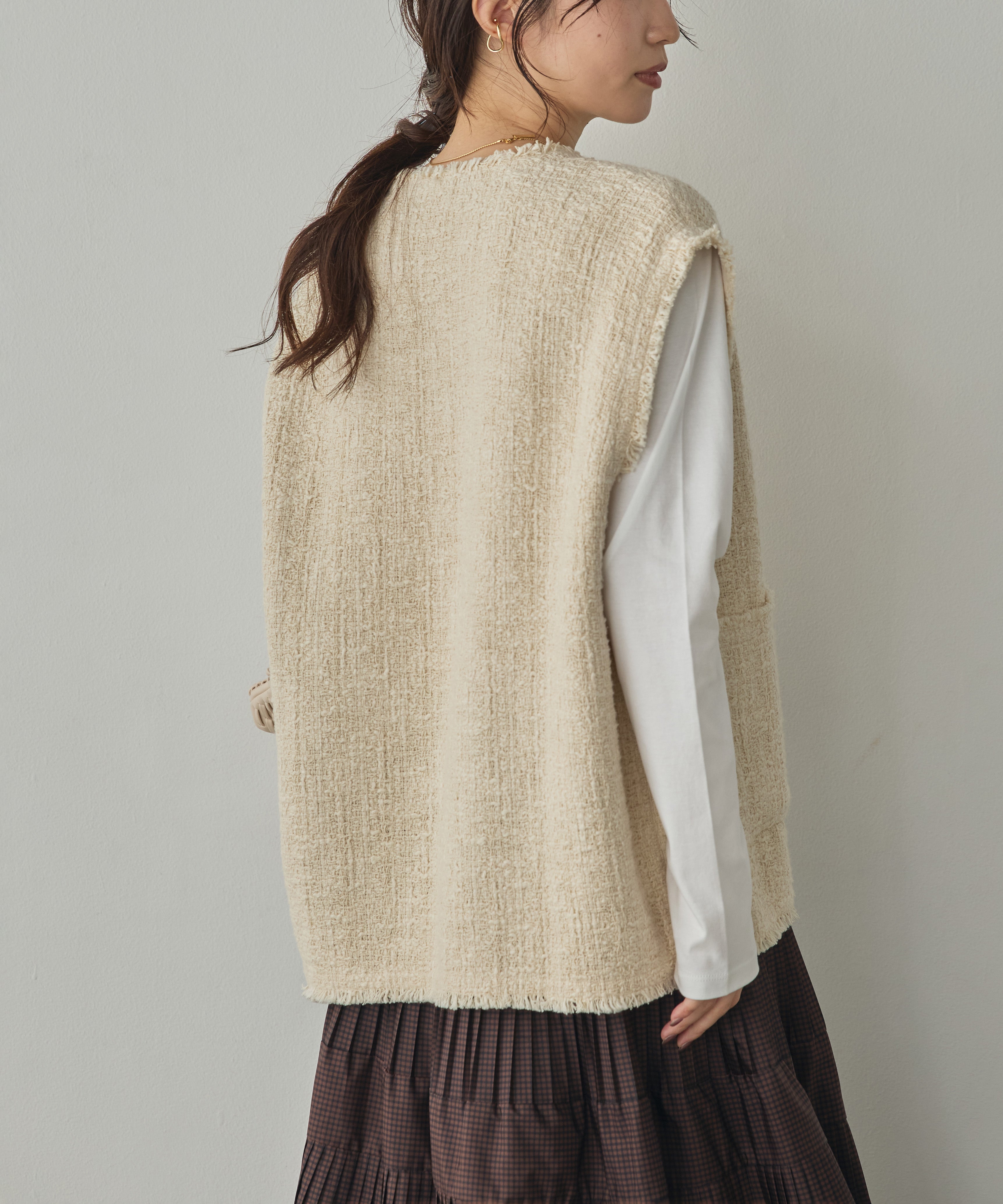 HEAVY SLUB TWEED VEST