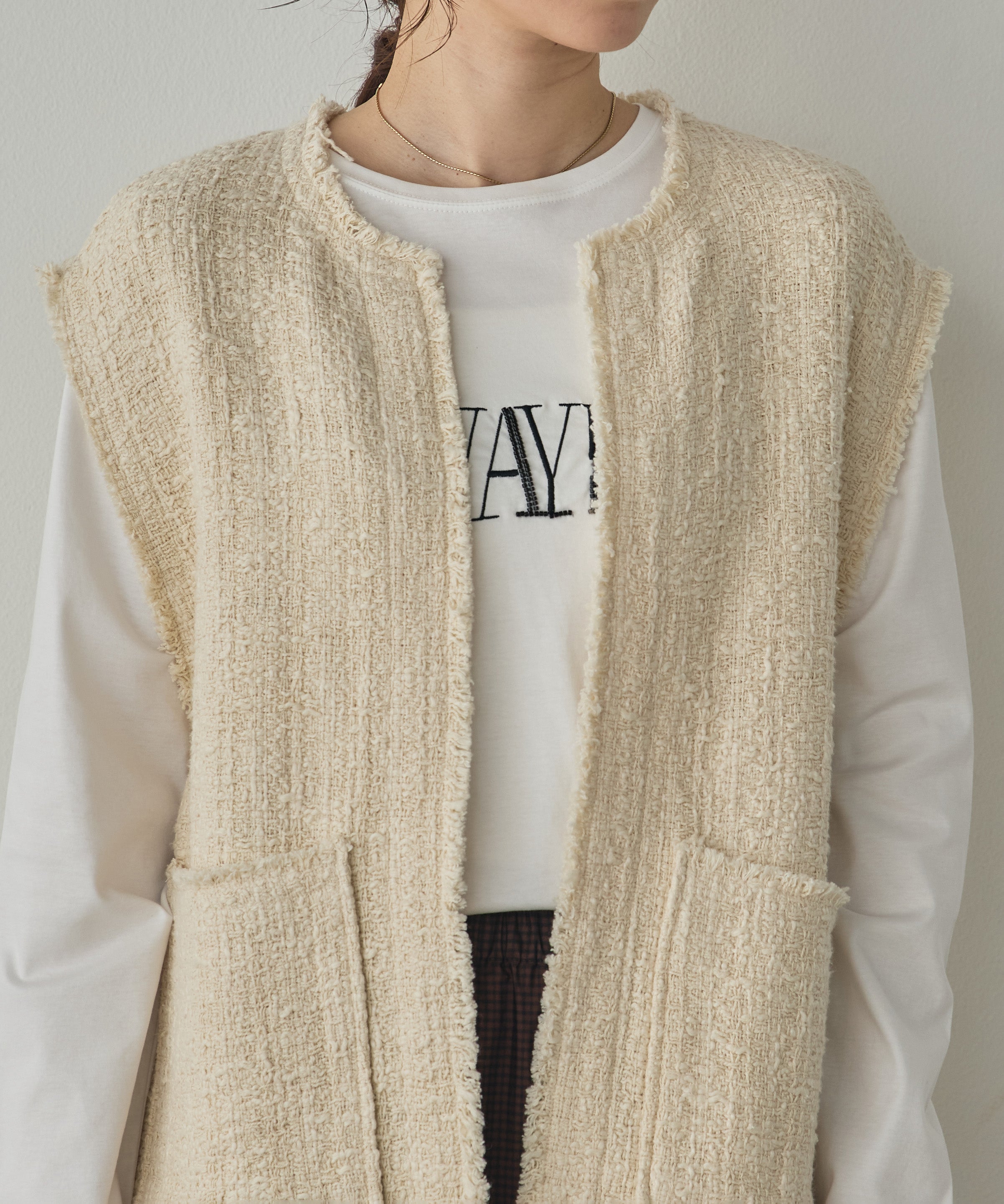 HEAVY SLUB TWEED VEST