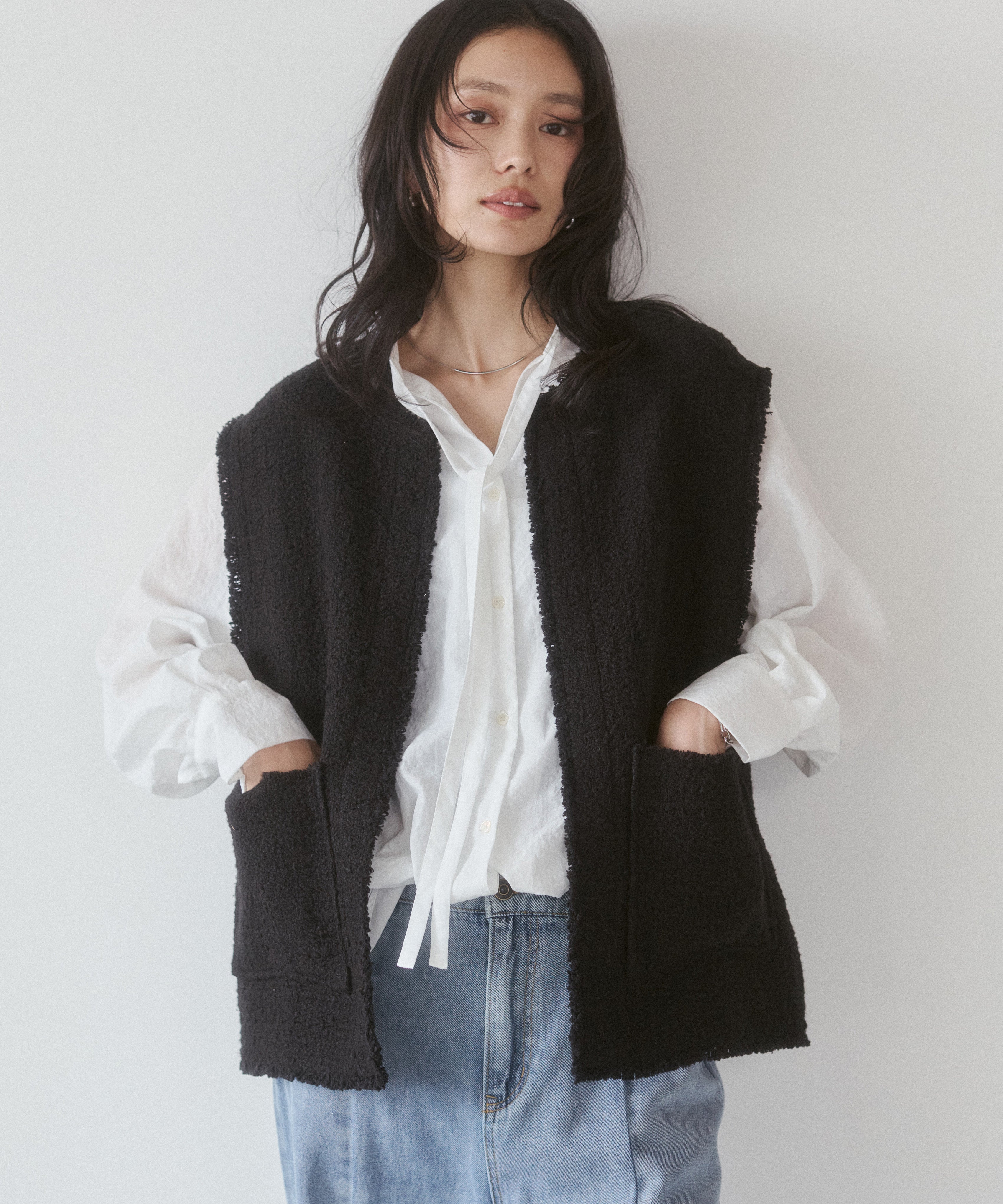 HEAVY SLUB TWEED VEST