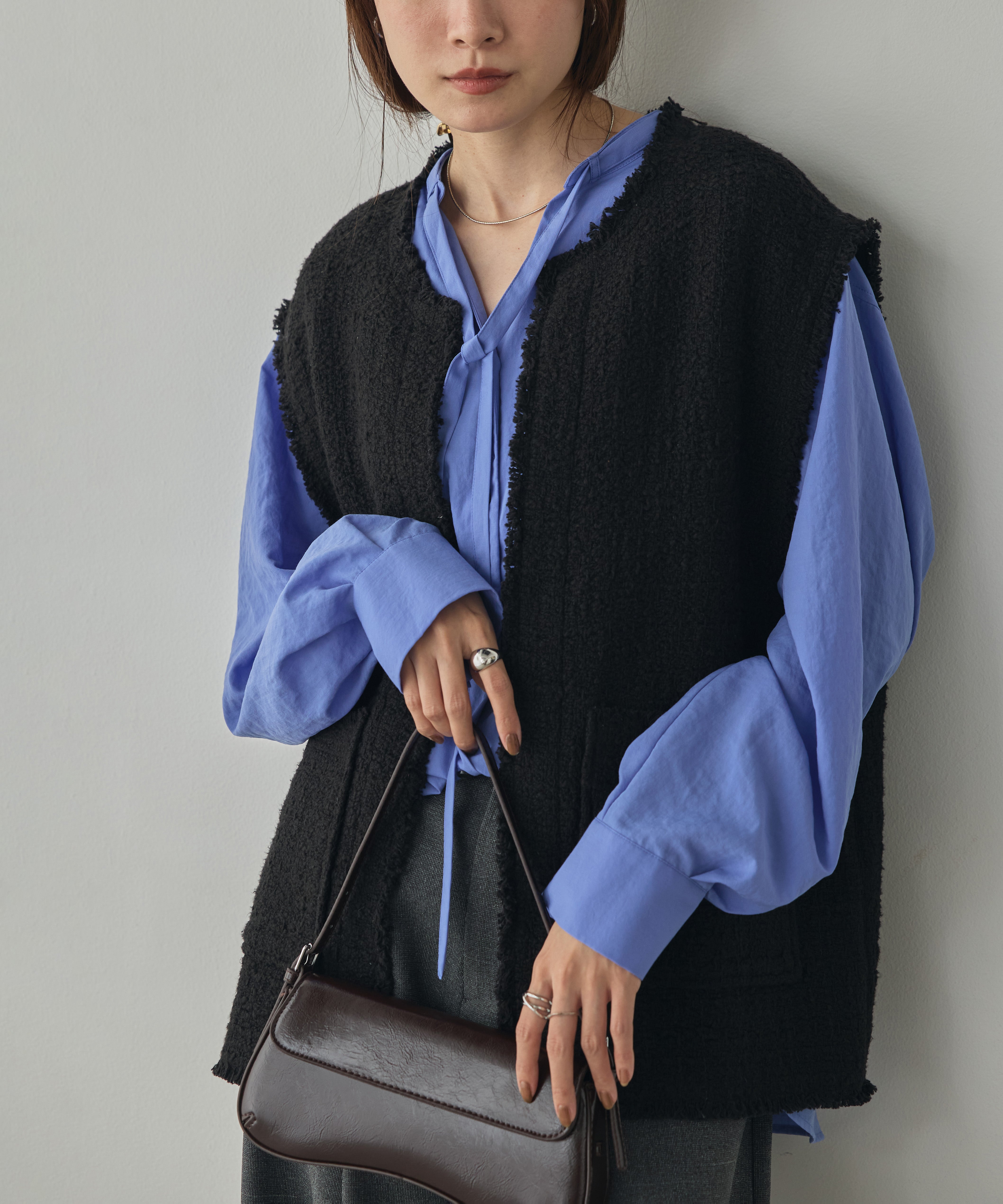 HEAVY SLUB TWEED VEST
