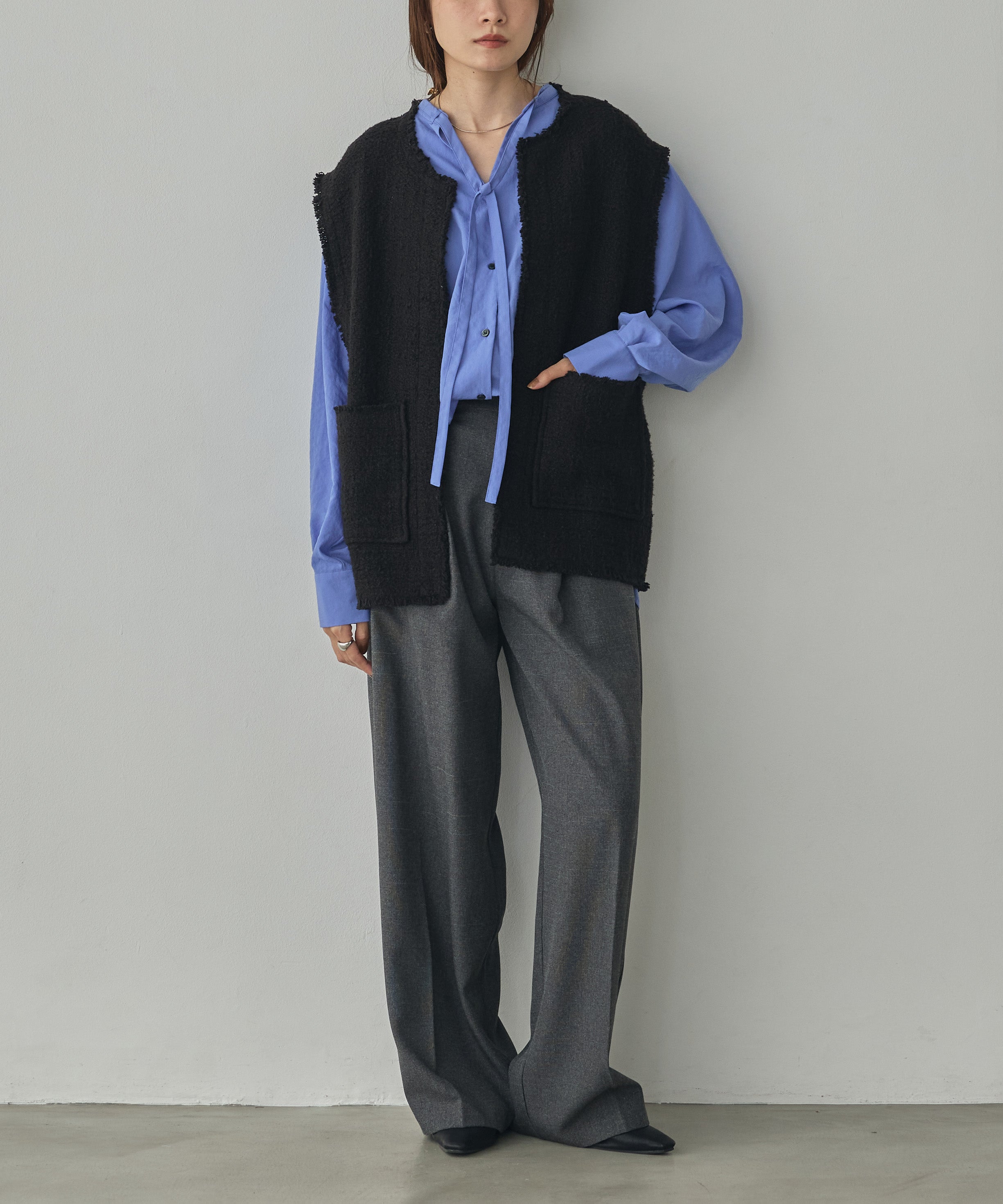 HEAVY SLUB TWEED VEST