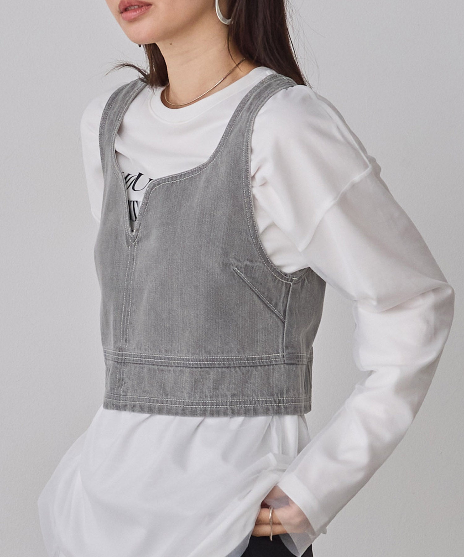 WEB限定/別注】スラブデニム ビスチェ