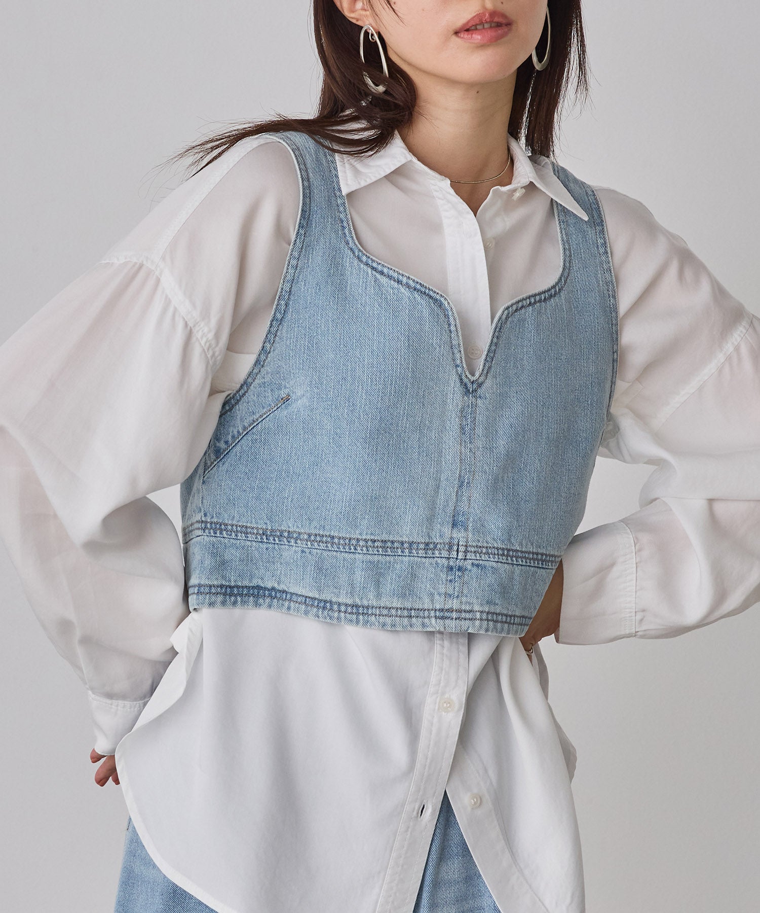 [LIMITED] SLAB DENIM BUSTIER