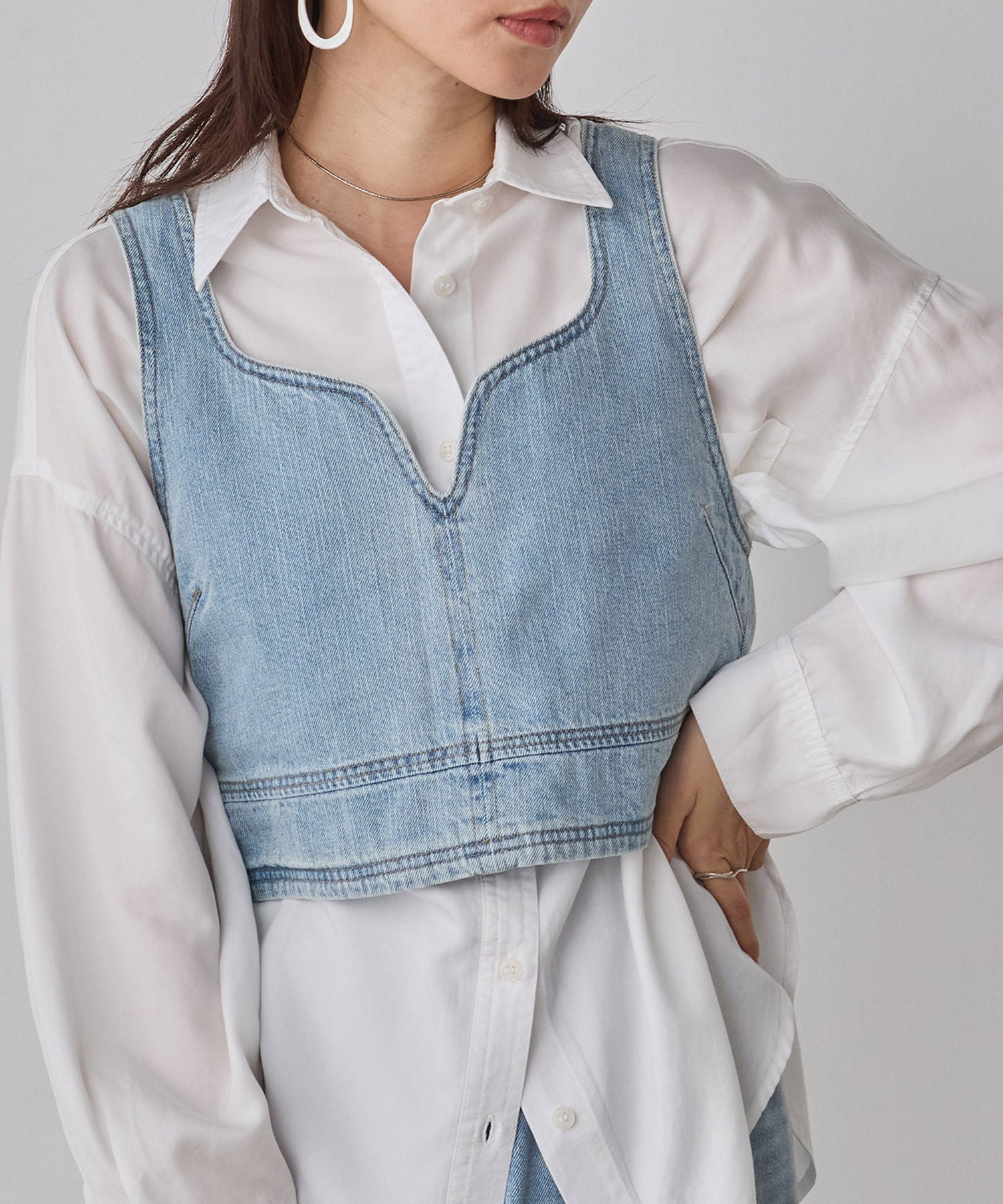 [LIMITED] SLAB DENIM BUSTIER