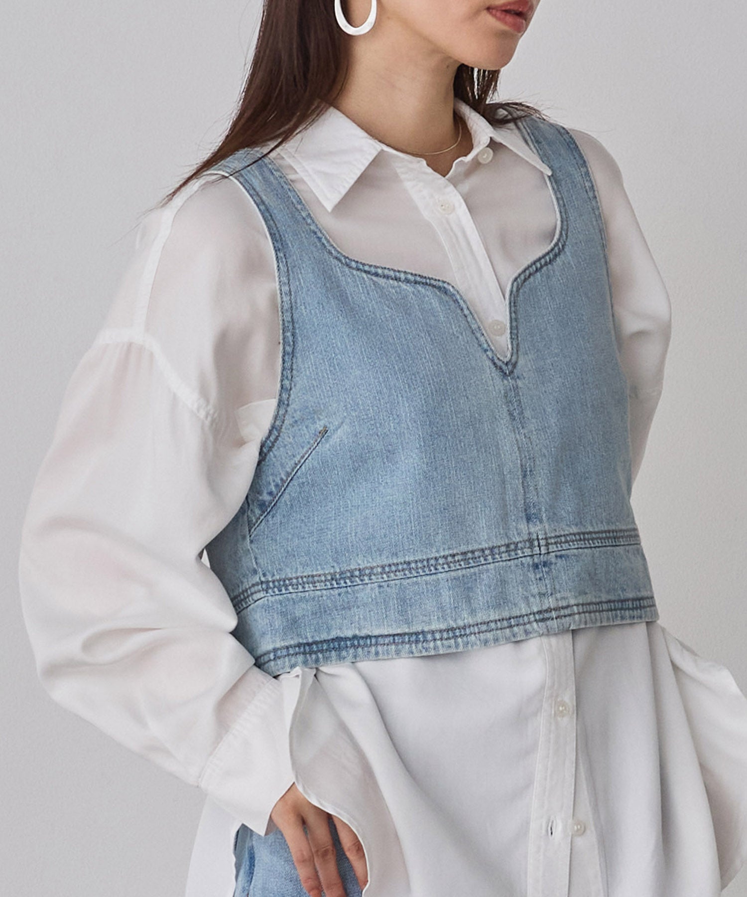 [LIMITED] SLAB DENIM BUSTIER