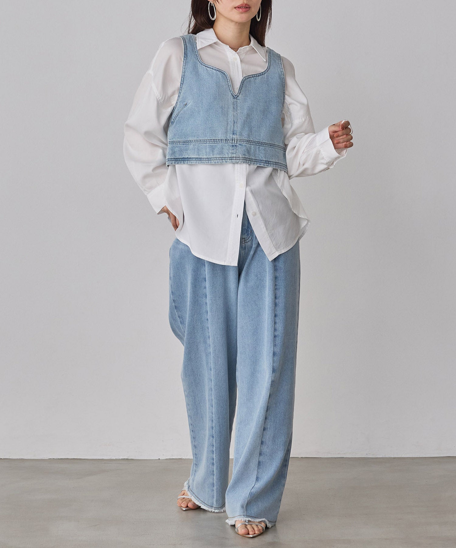 [LIMITED] SLAB DENIM BUSTIER