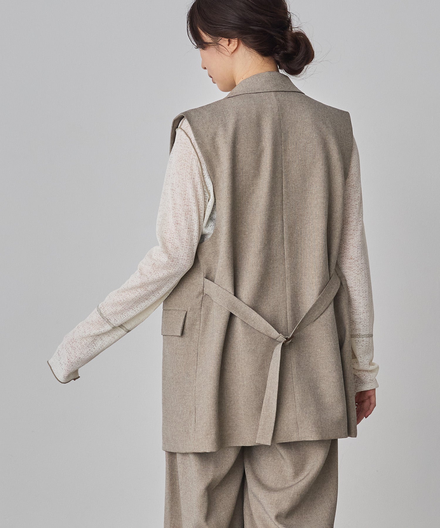 [LIMITED] [SETUP] HEATHER TONE MIDI GILET