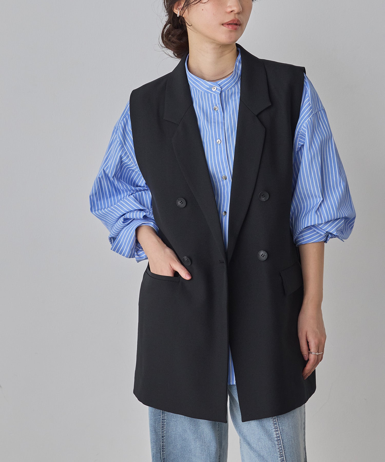 [LIMITED] [SETUP] HEATHER TONE MIDI GILET