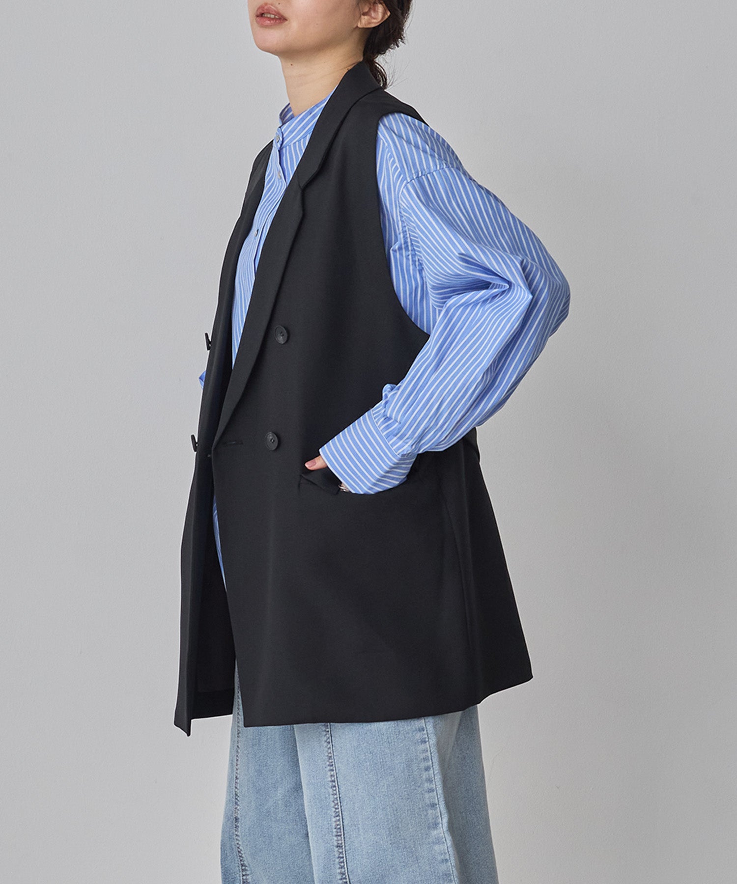 [LIMITED] [SETUP] HEATHER TONE MIDI GILET