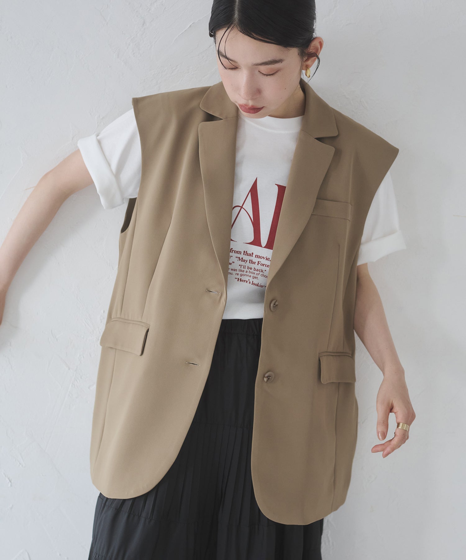 POLY TWILL BACK FASTENER VEST