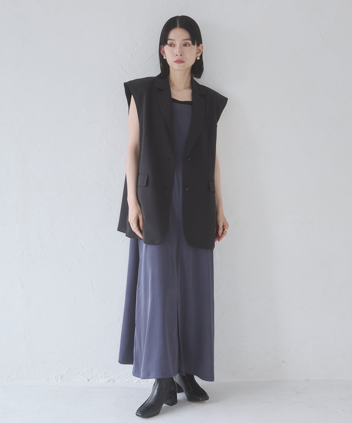 POLY TWILL BACK FASTENER VEST