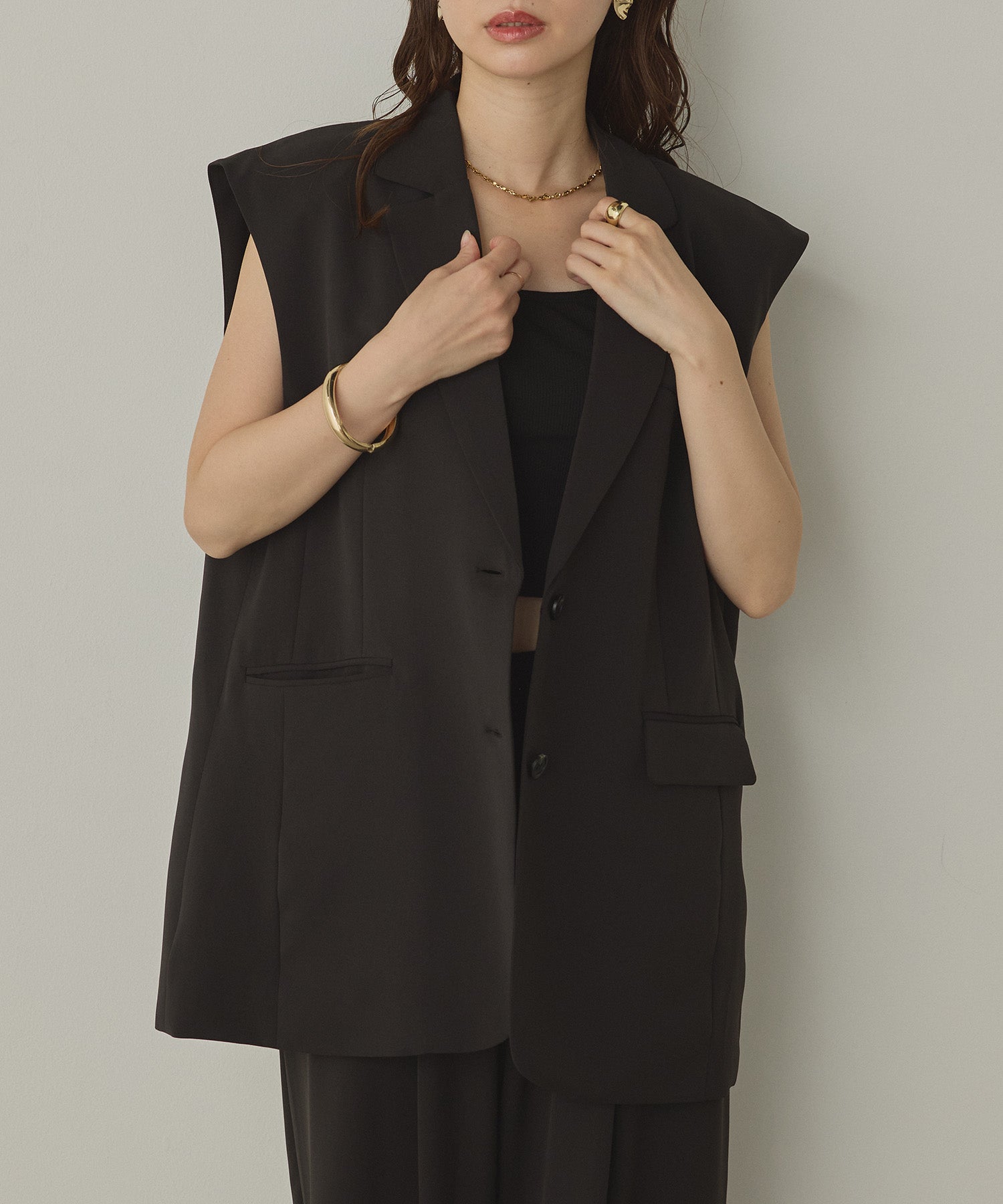 POLY TWILL BACK FASTENER VEST