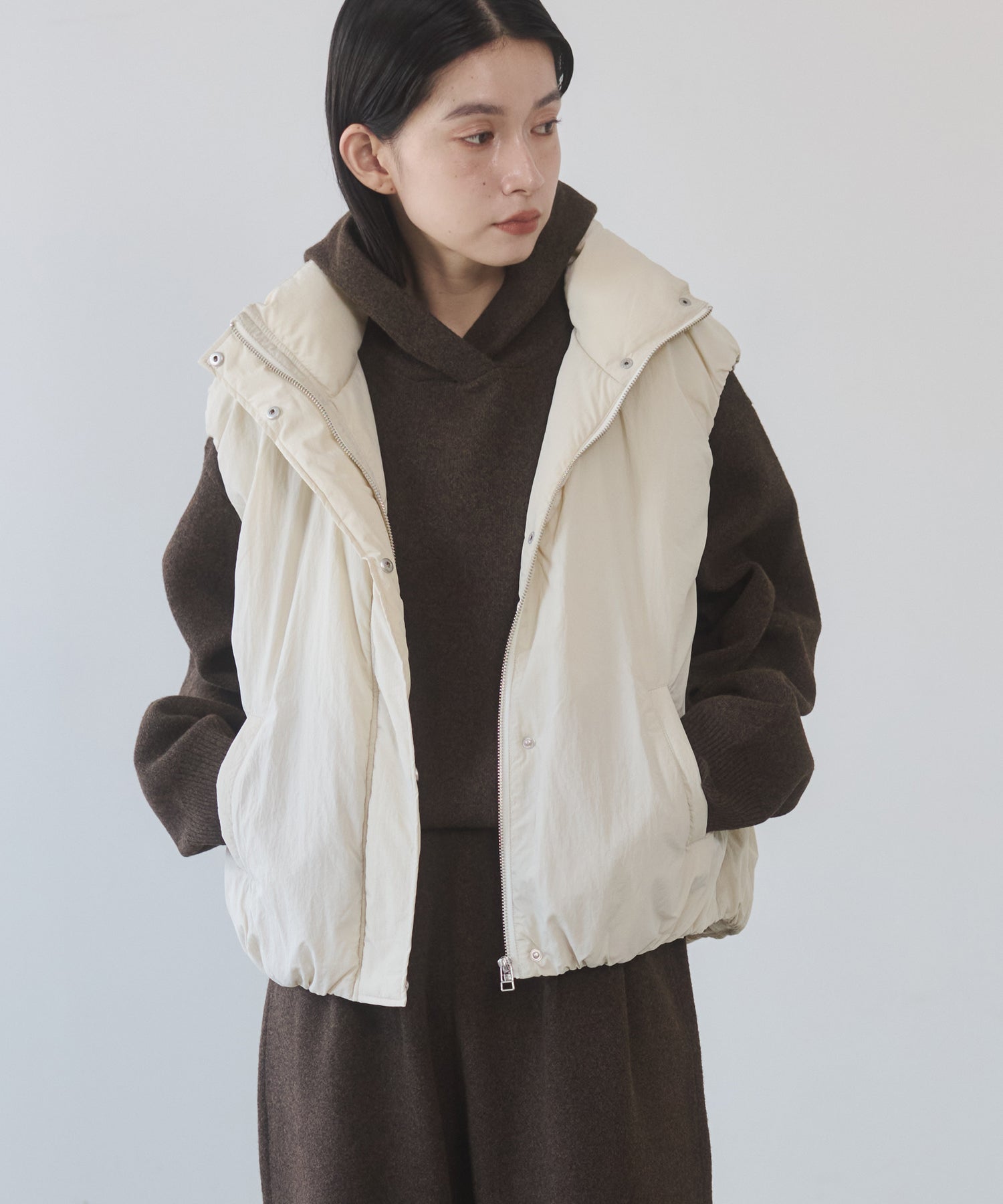 薄中綿 バルーンベスト
