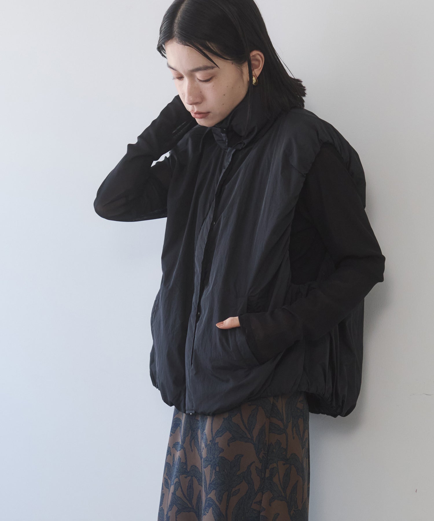 薄中綿 バルーンベスト