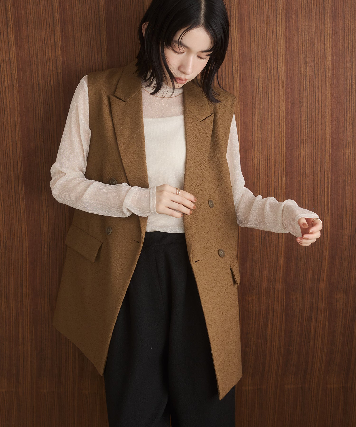 新品正規品【HORN GARMENT/46】リバーシブル　中綿ベスト　アウター 中綿ベスト