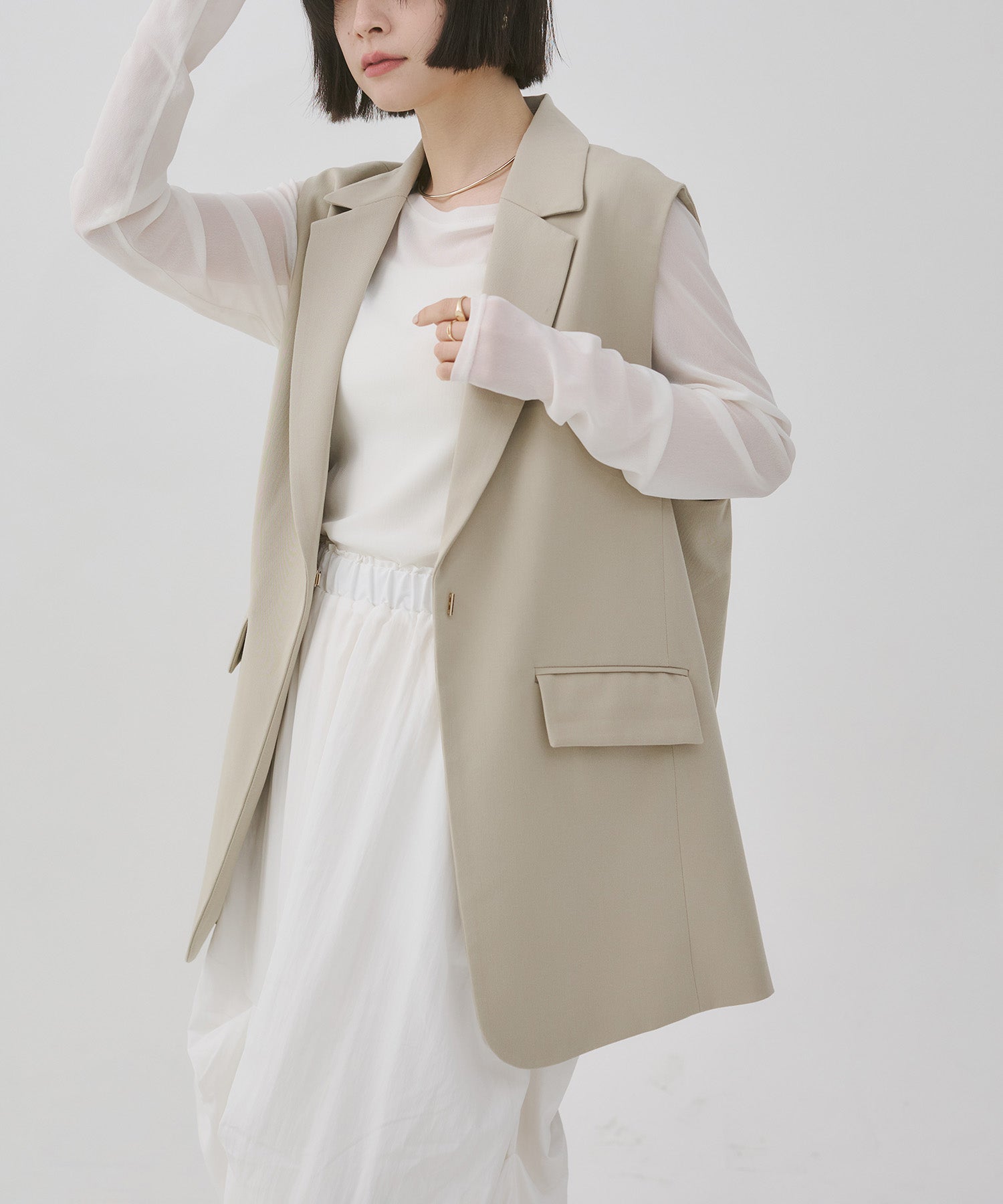 ポリレーヨン バックコクーンジレ