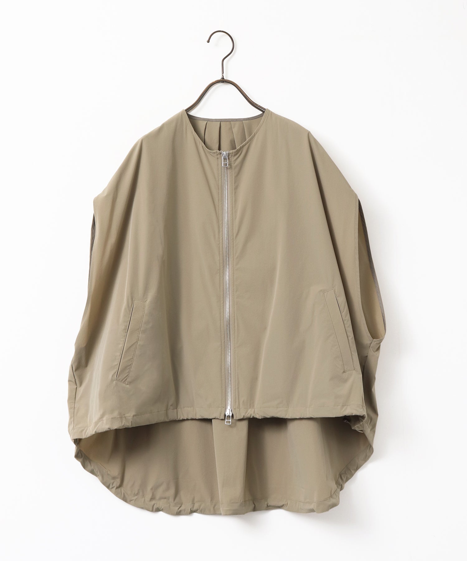 [ICE TOUCH] DOUBLE-ZIP SLEEVELESS BLOUSON
