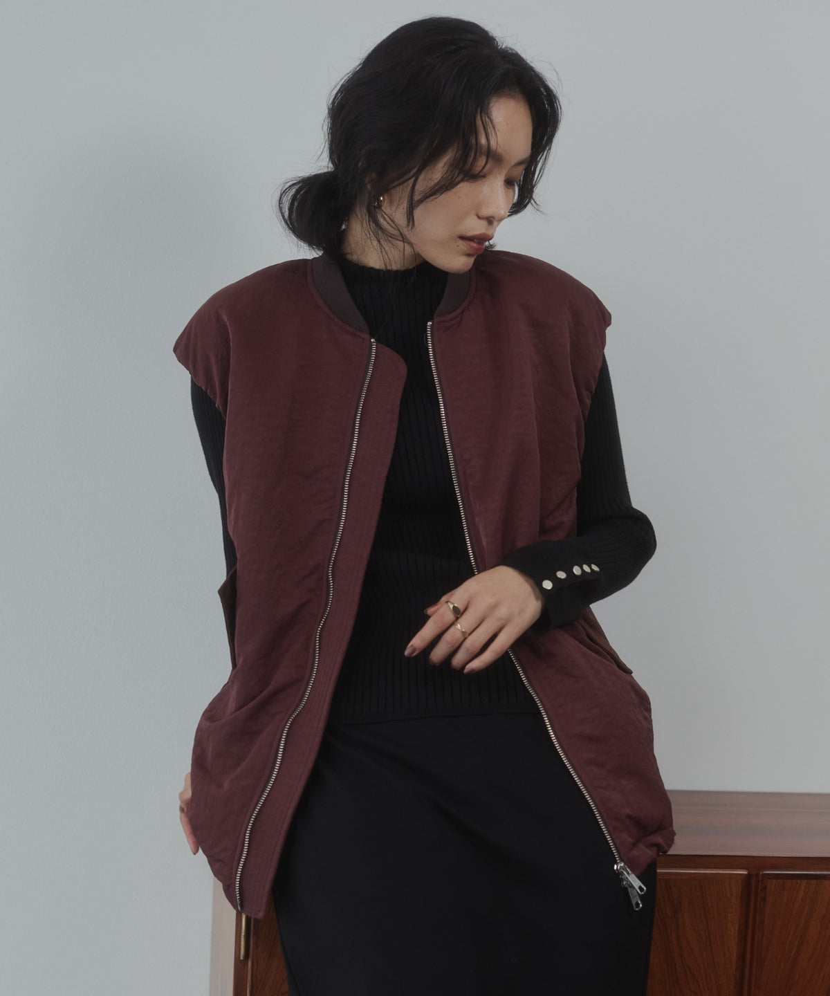 SUBTLE COLOURWAY NYLON MA-1 WAISTCOAT
