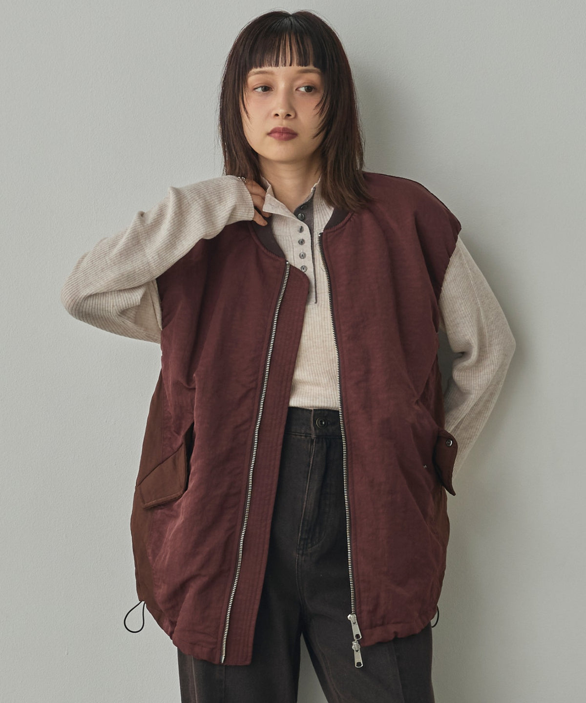 SUBTLE COLOURWAY NYLON MA-1 WAISTCOAT