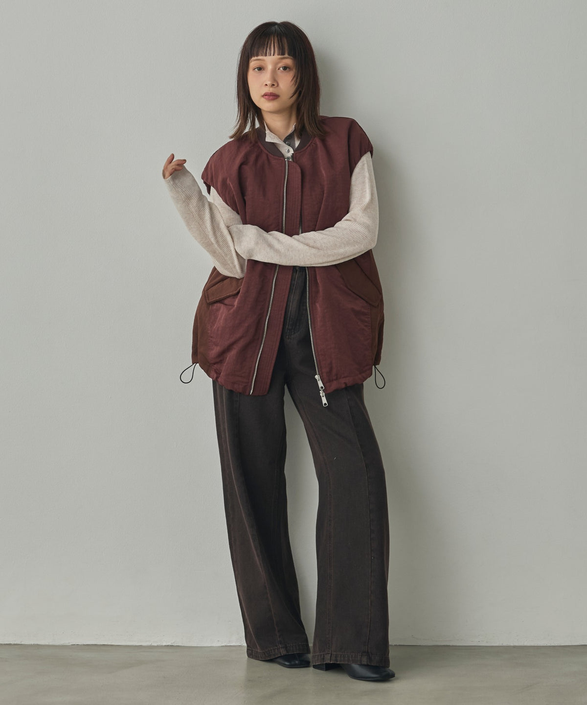 SUBTLE COLOURWAY NYLON MA-1 WAISTCOAT