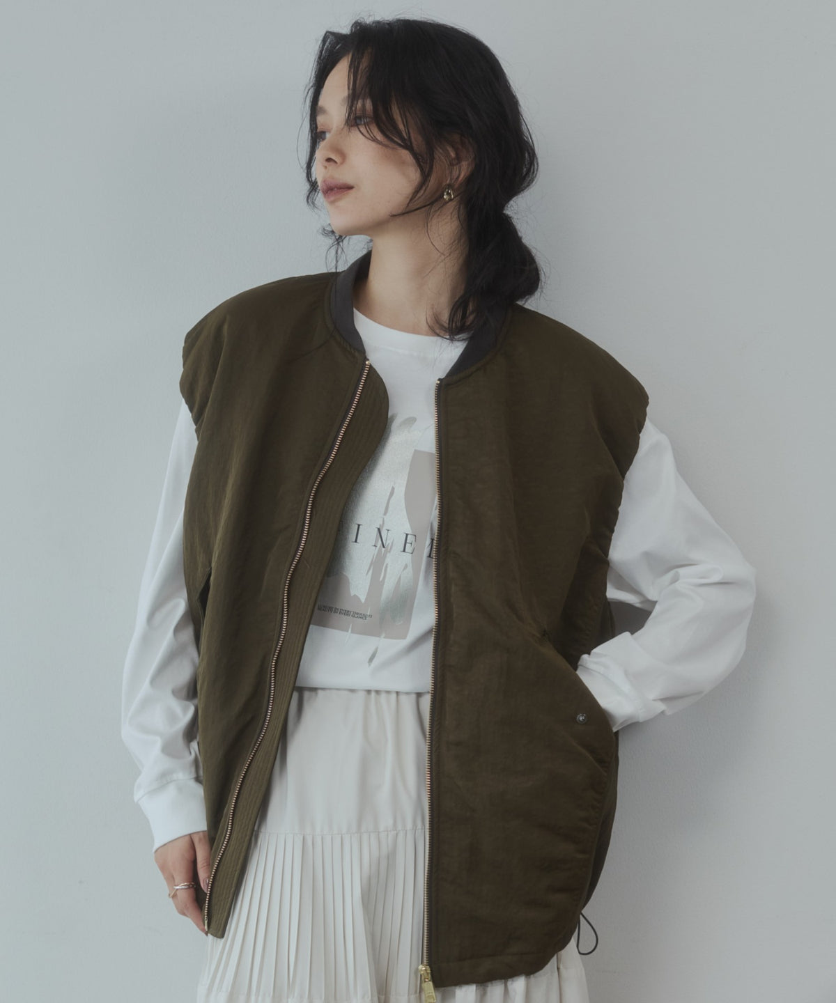 SUBTLE COLOURWAY NYLON MA-1 WAISTCOAT