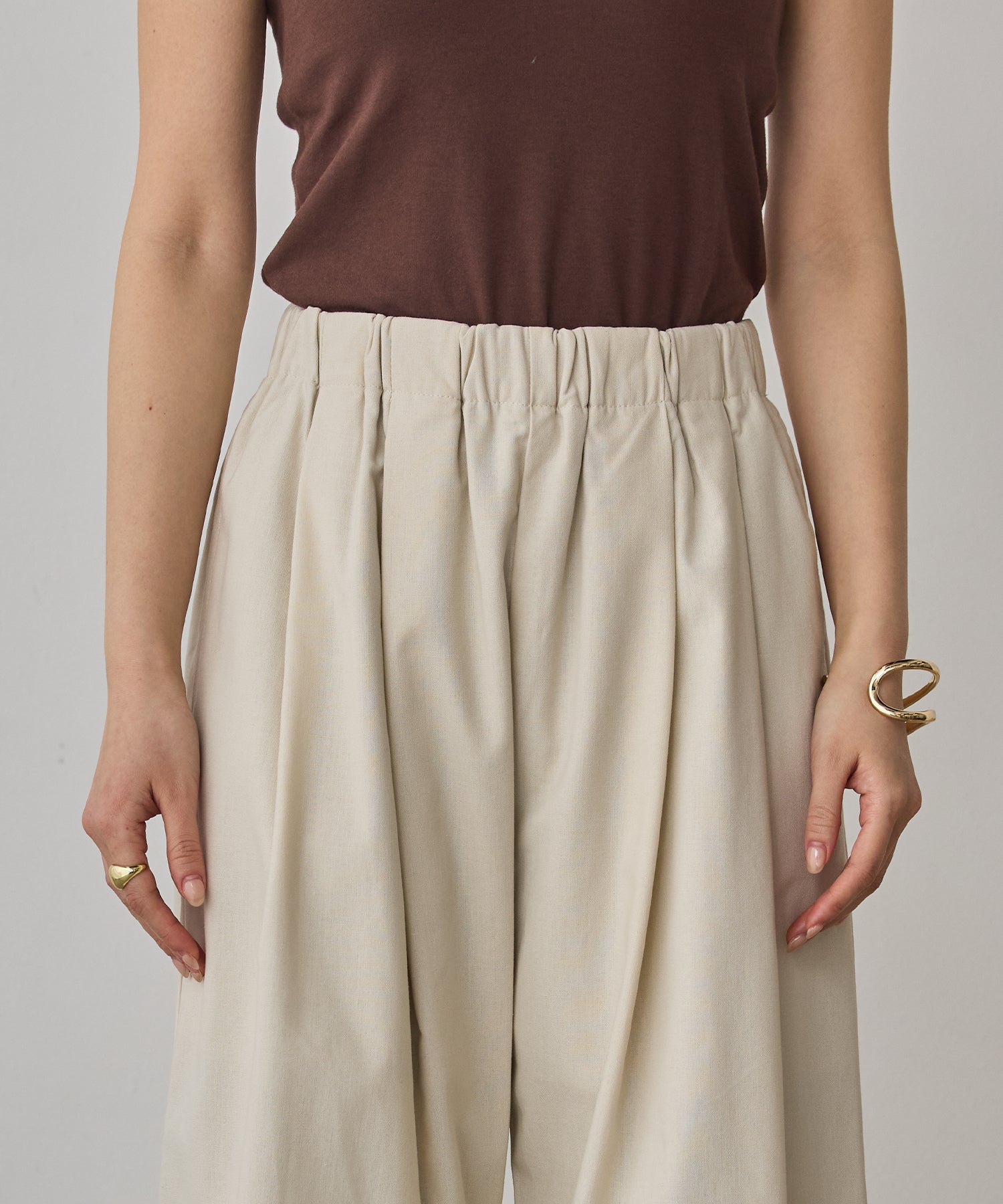 《PRE-ORDER》FRENCH LINEN WIDE-LEG PANTS