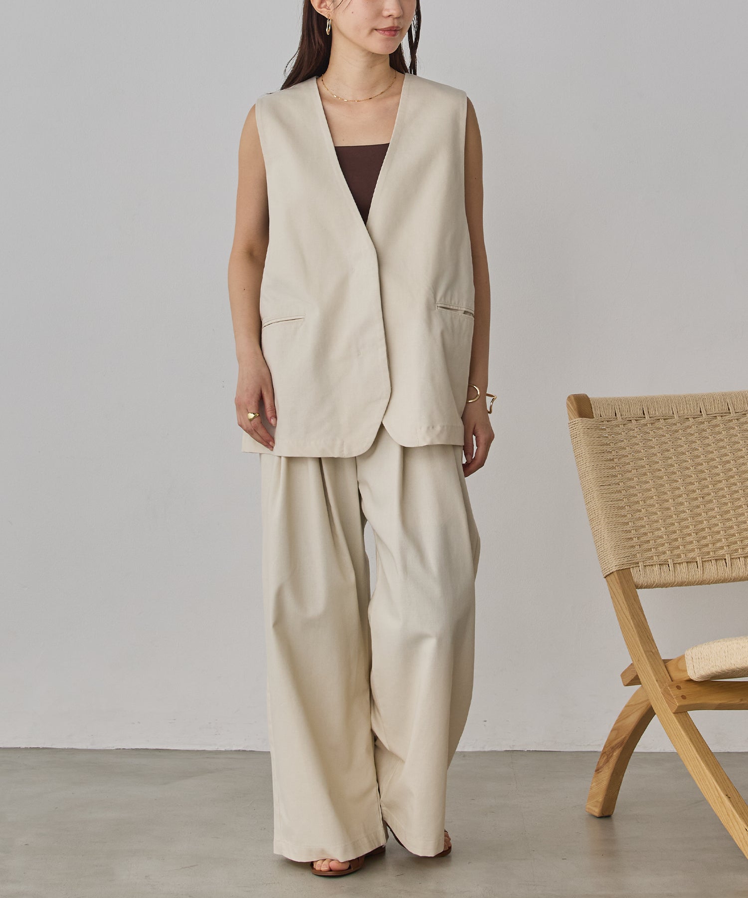 《PRE-ORDER》FRENCH LINEN WIDE-LEG PANTS