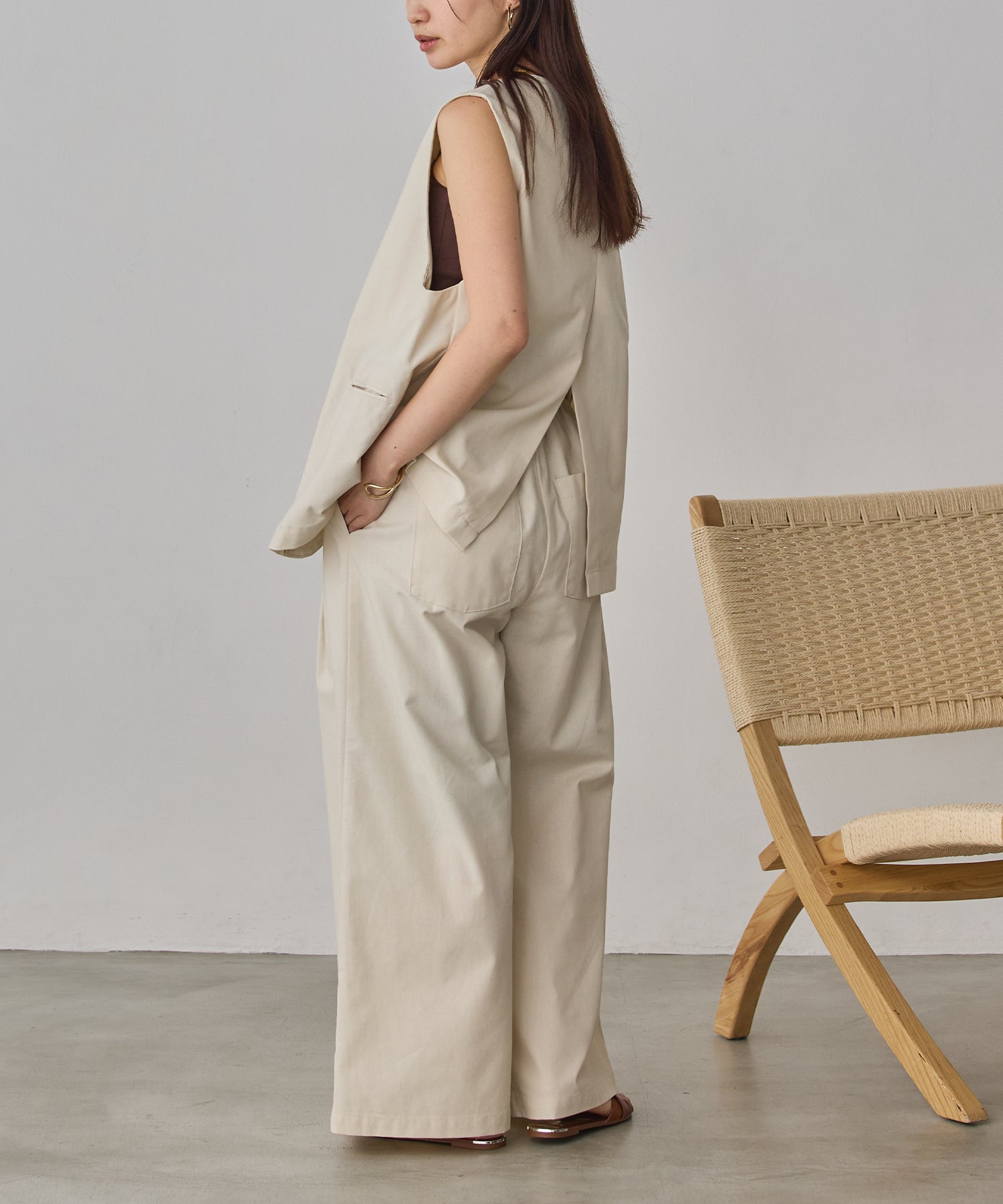 《PRE-ORDER》FRENCH LINEN WIDE-LEG PANTS