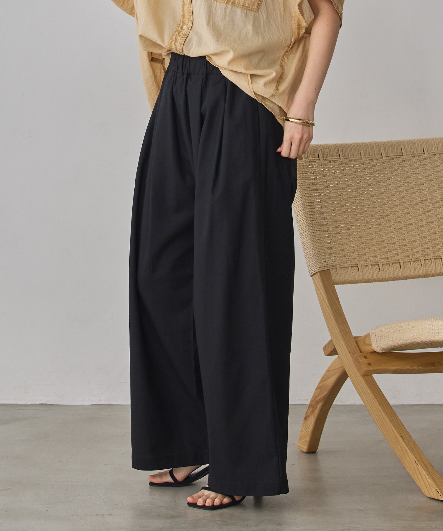 《PRE-ORDER》FRENCH LINEN WIDE-LEG PANTS
