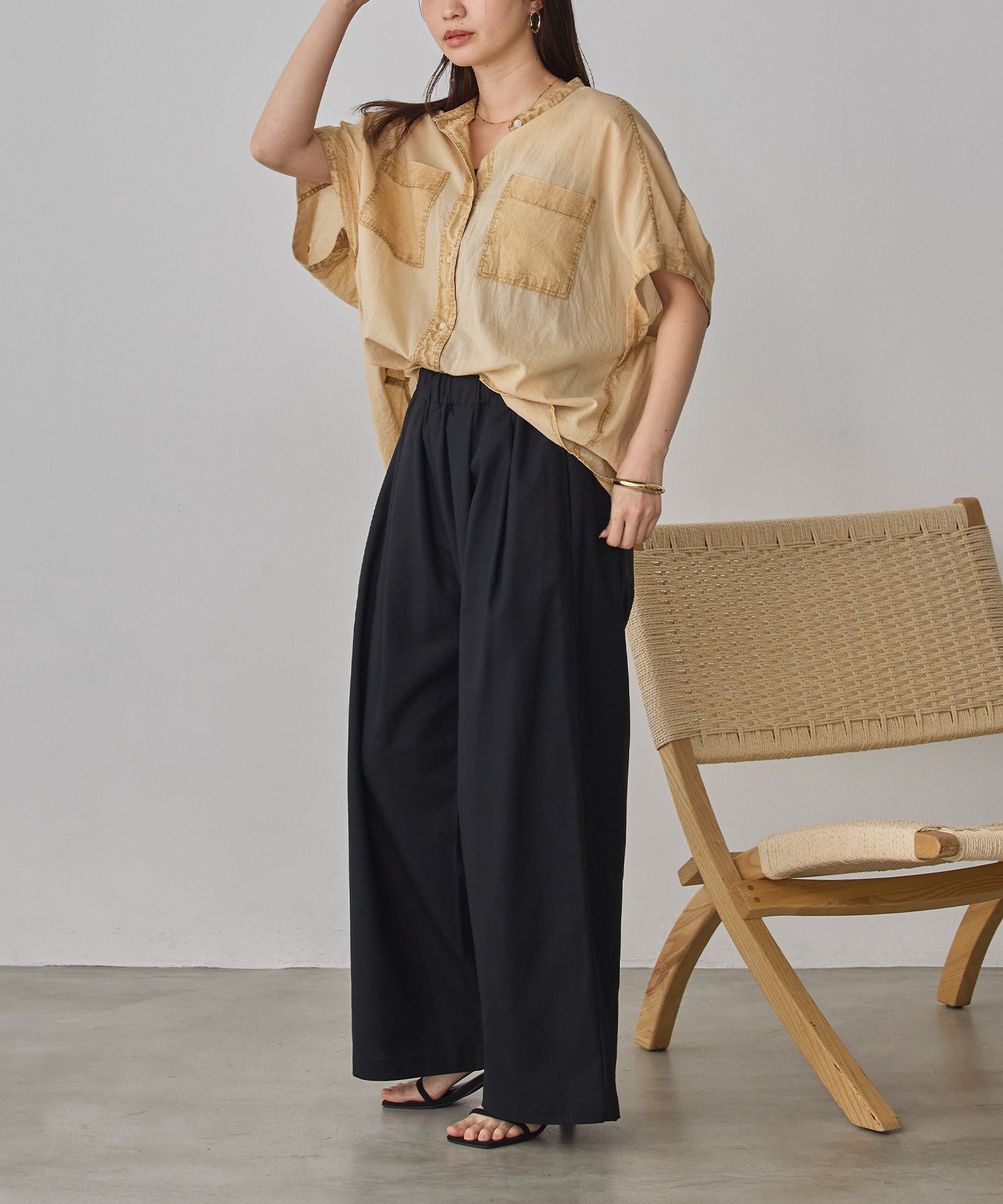 《PRE-ORDER》FRENCH LINEN WIDE-LEG PANTS