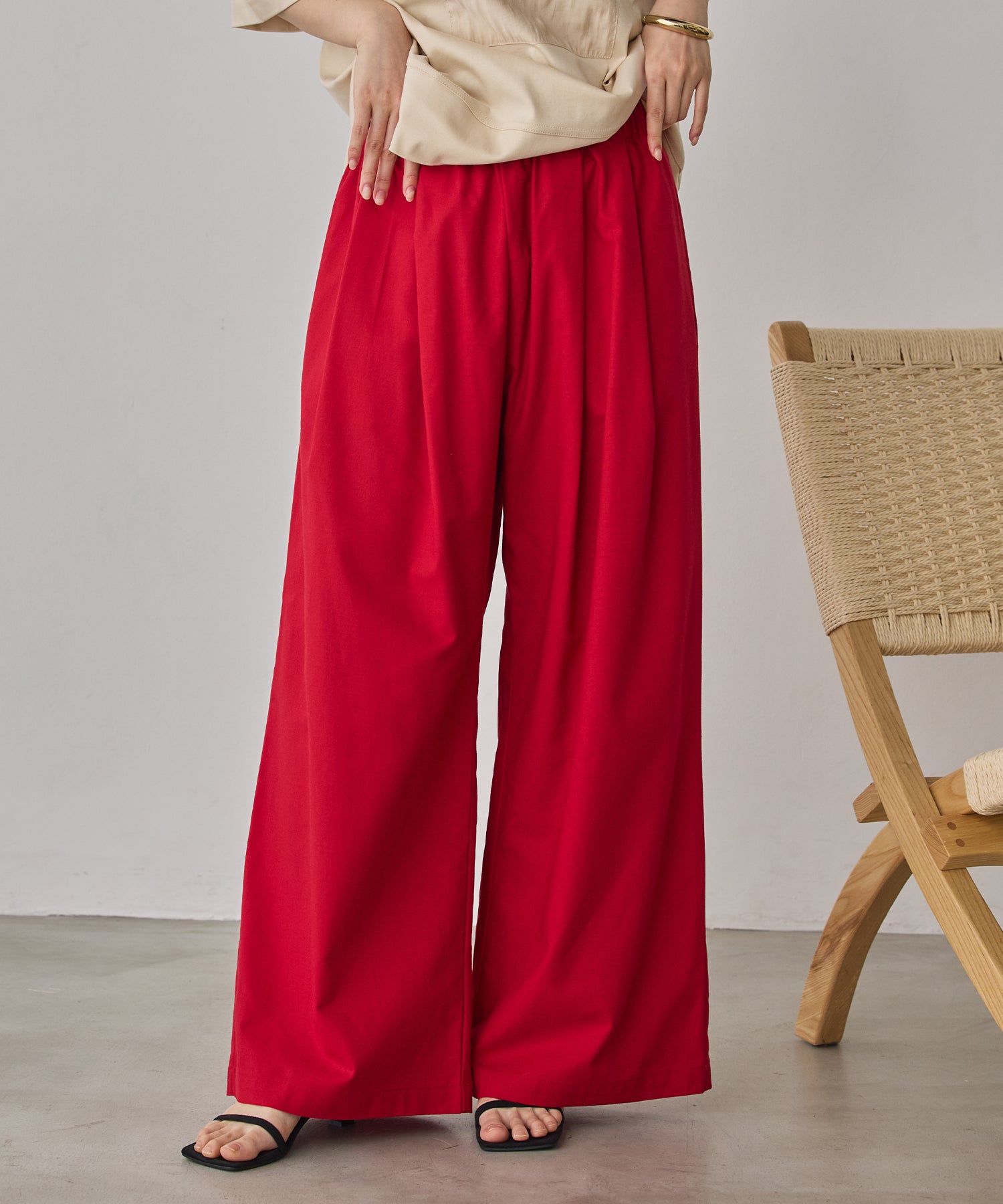 《PRE-ORDER》FRENCH LINEN WIDE-LEG PANTS