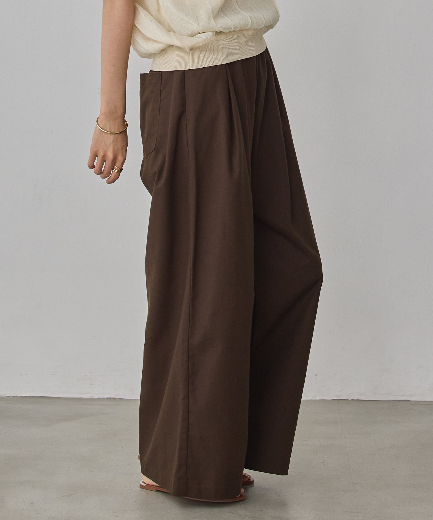 《PRE-ORDER》FRENCH LINEN WIDE-LEG PANTS