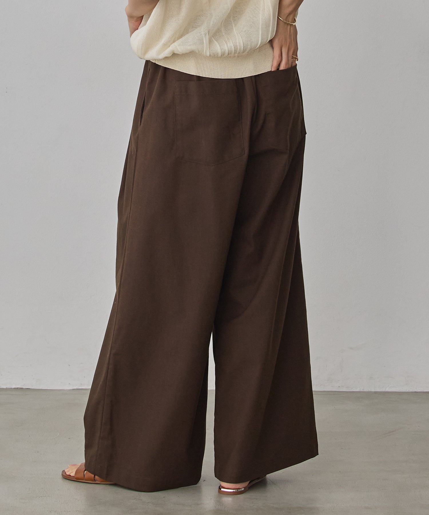 《PRE-ORDER》FRENCH LINEN WIDE-LEG PANTS