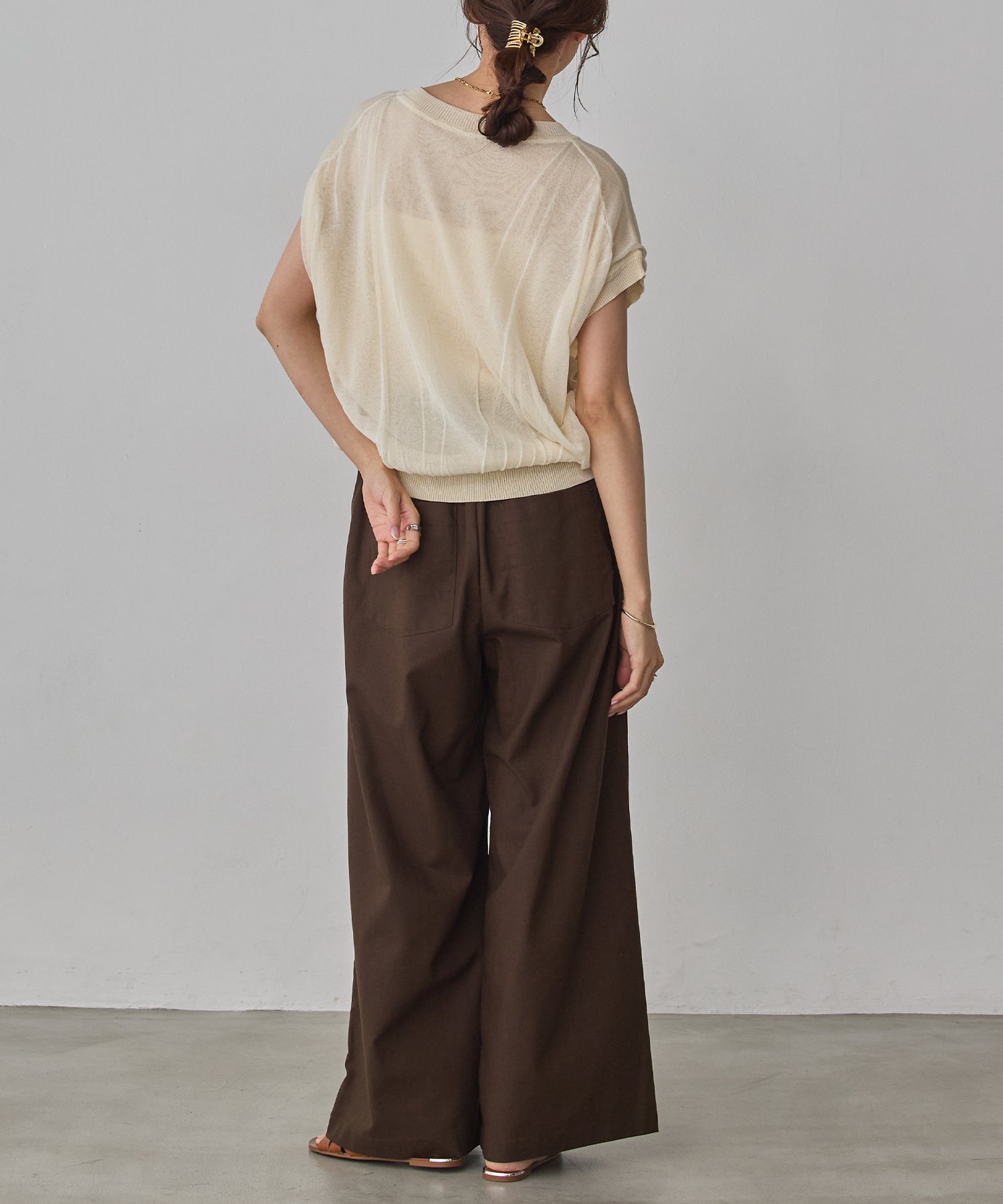 《PRE-ORDER》FRENCH LINEN WIDE-LEG PANTS