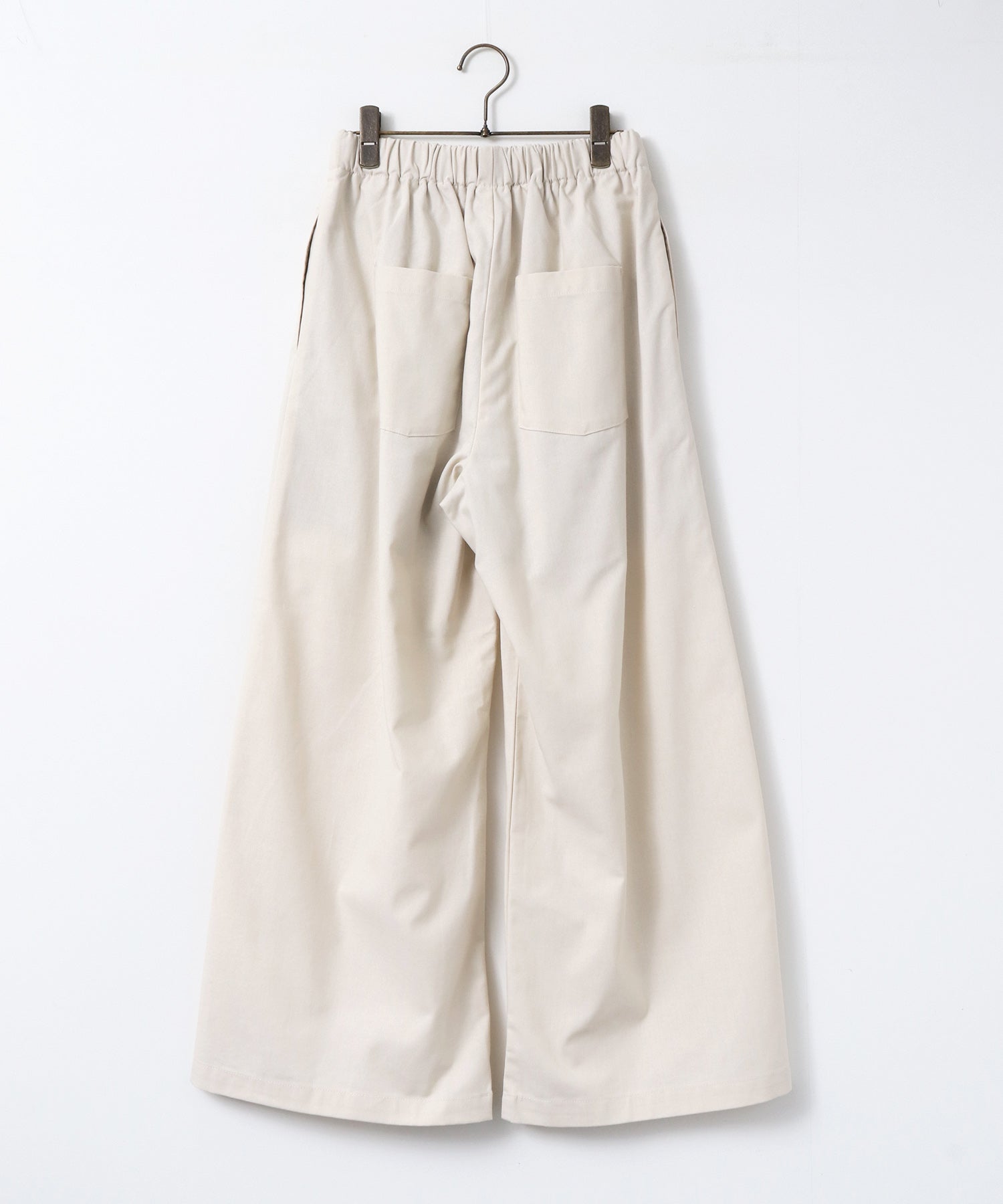 FRENCH LINEN WIDE-LEG PANTS
