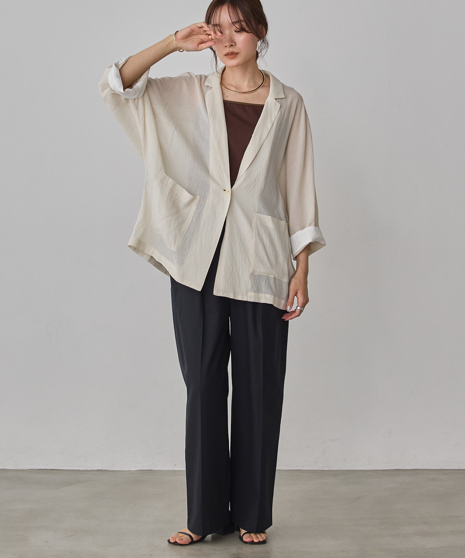 FRENCH LINEN STRAIGHT-LEG PANTS