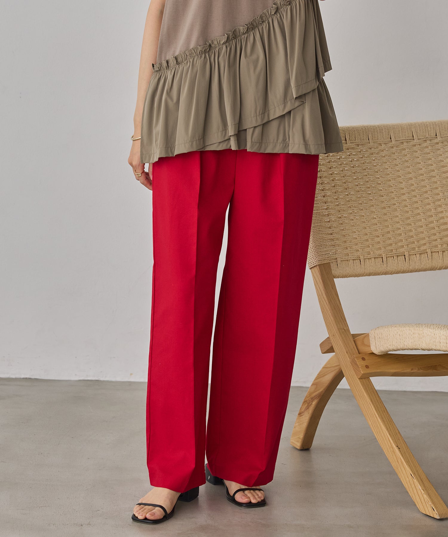FRENCH LINEN STRAIGHT-LEG PANTS