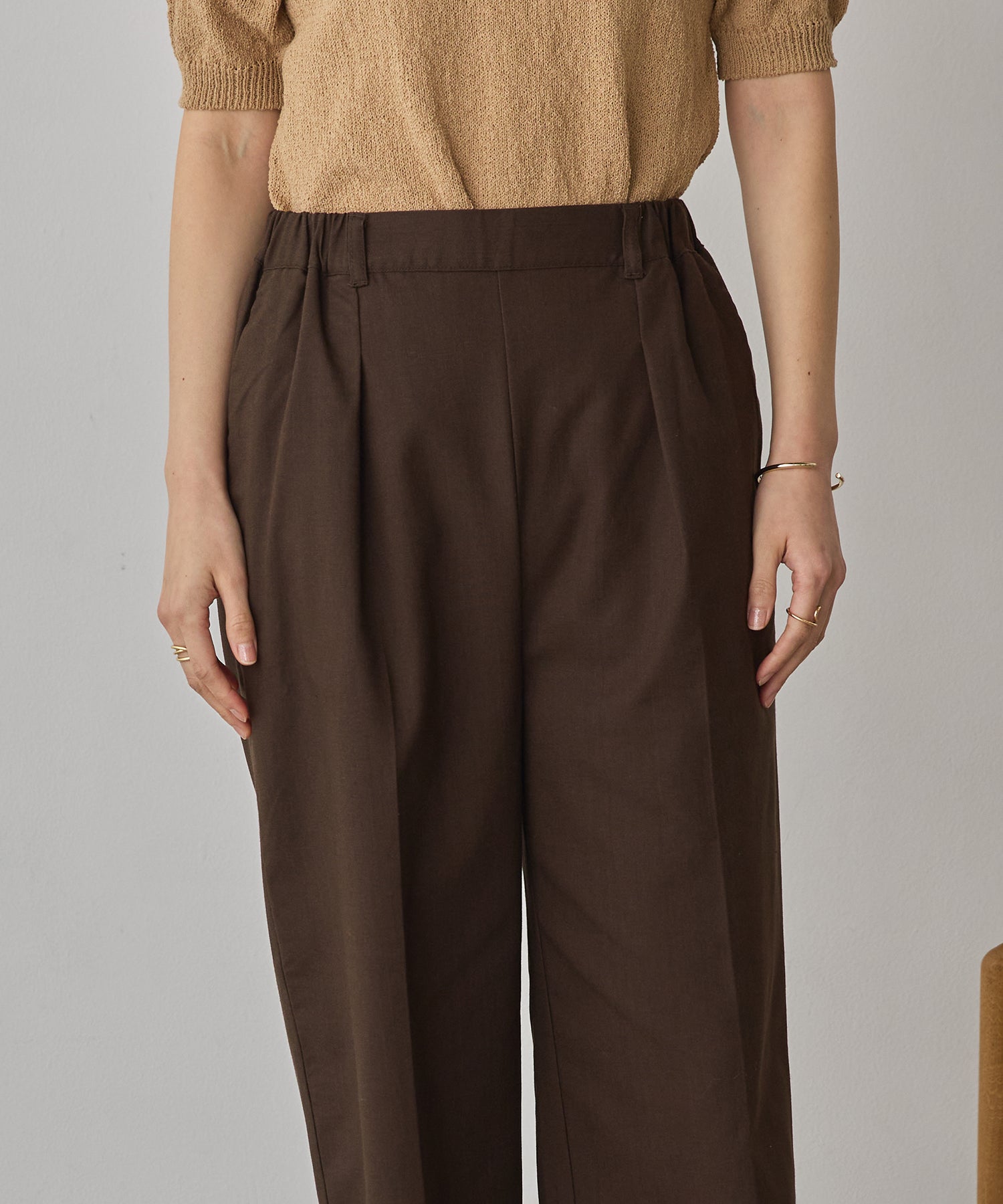 FRENCH LINEN STRAIGHT-LEG PANTS