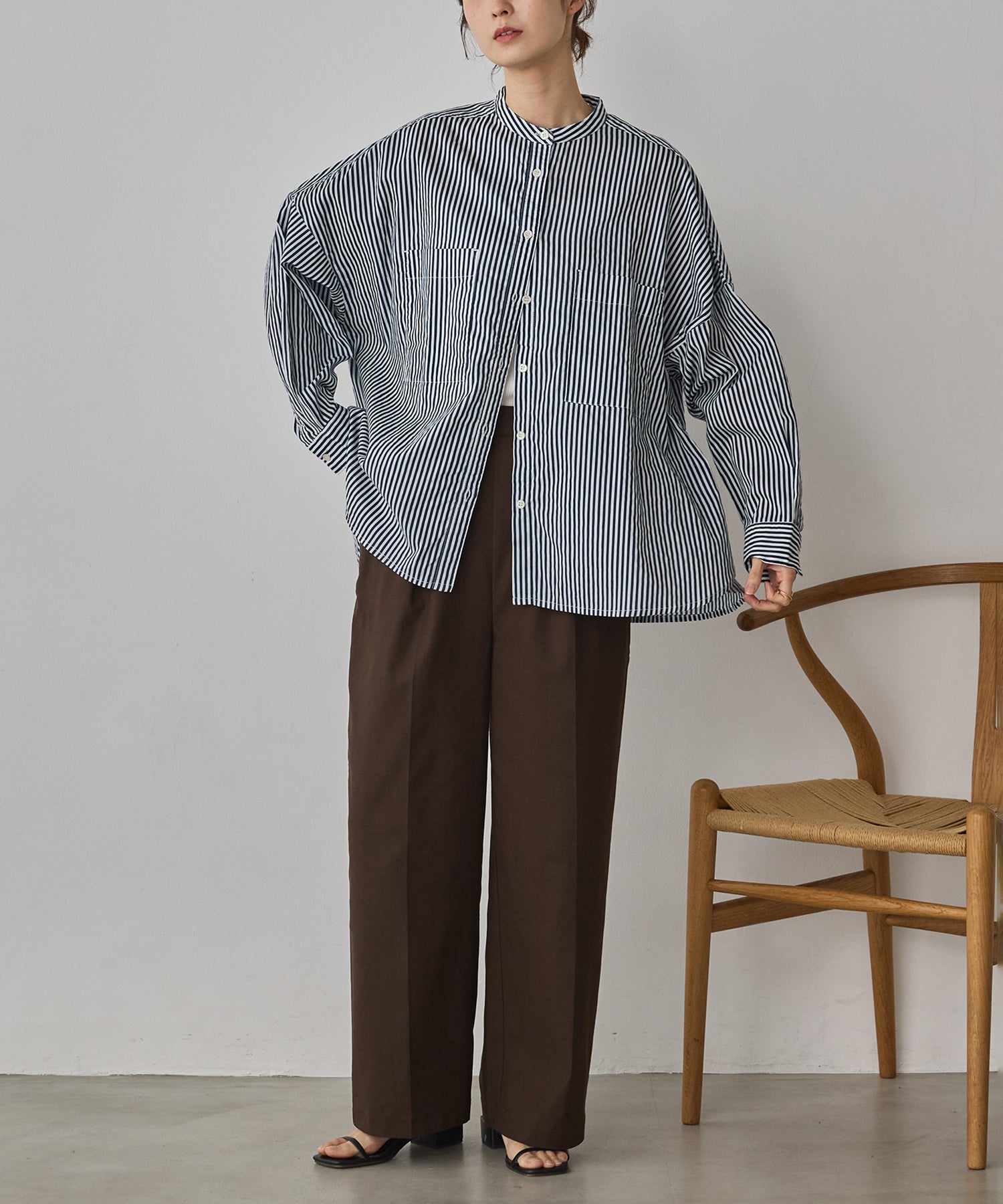 FRENCH LINEN STRAIGHT-LEG PANTS