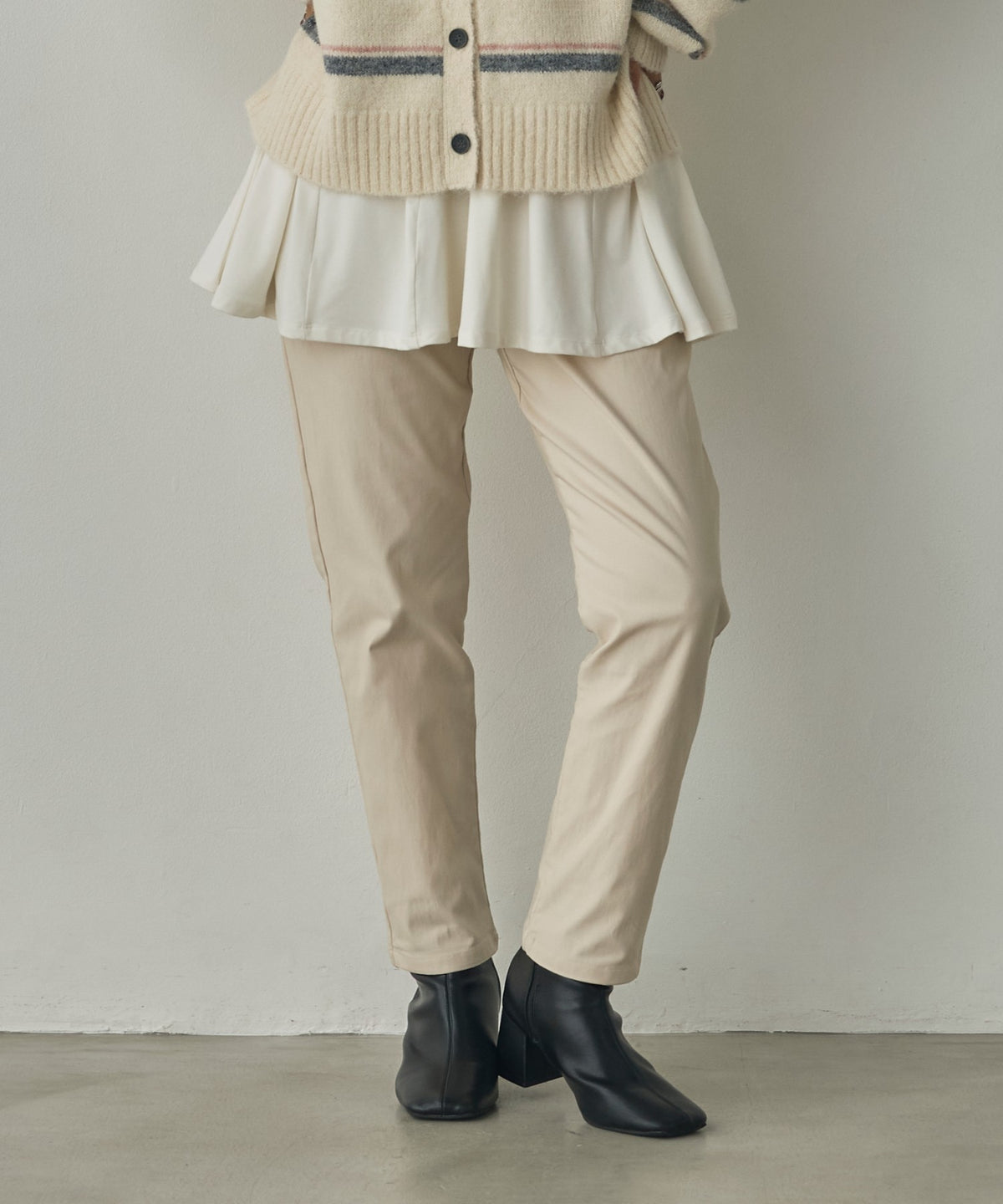 [STRETCH] FLEECE-LINED BARIRAKU TAPERED PANTS