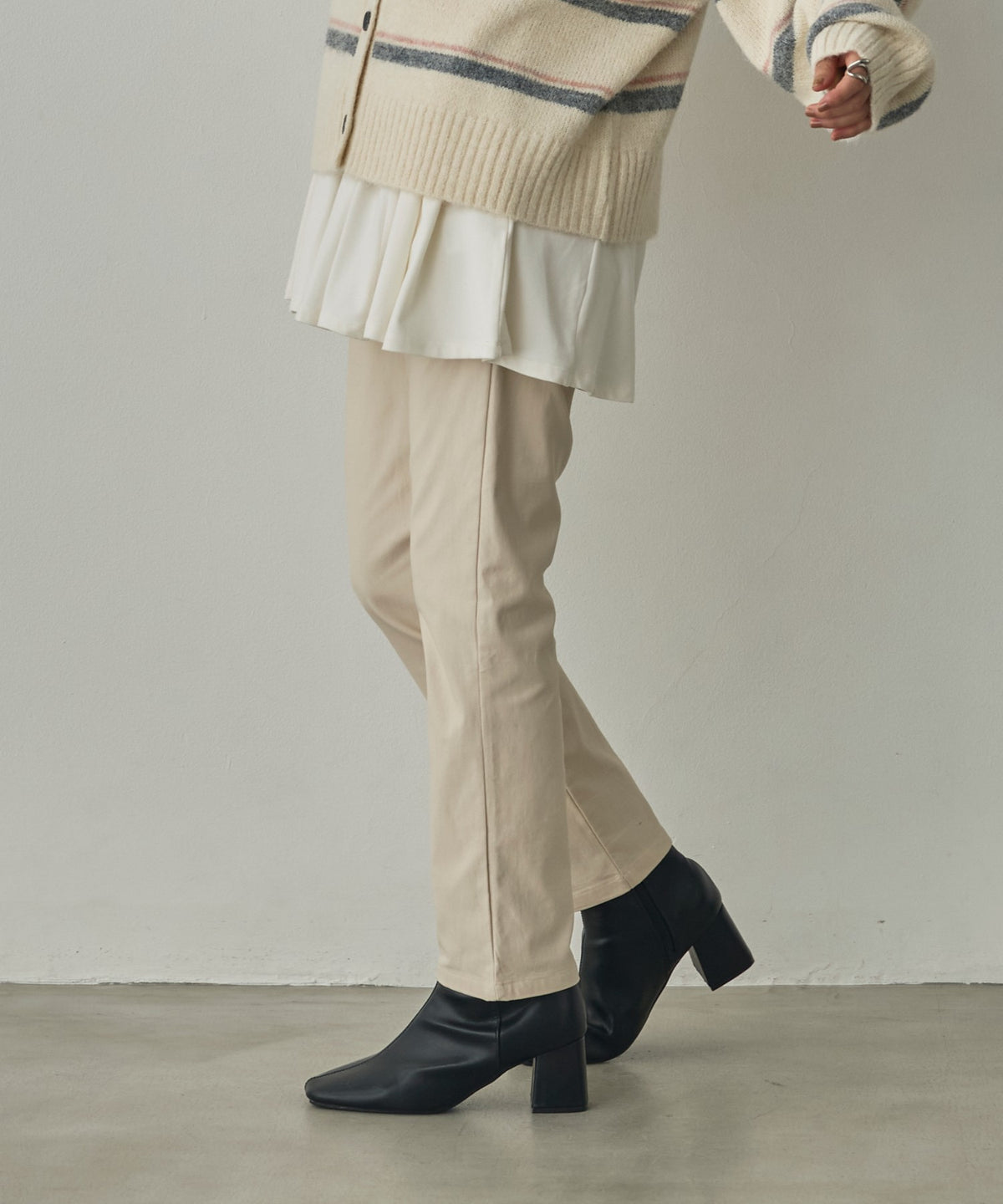 [STRETCH] FLEECE-LINED BARIRAKU TAPERED PANTS