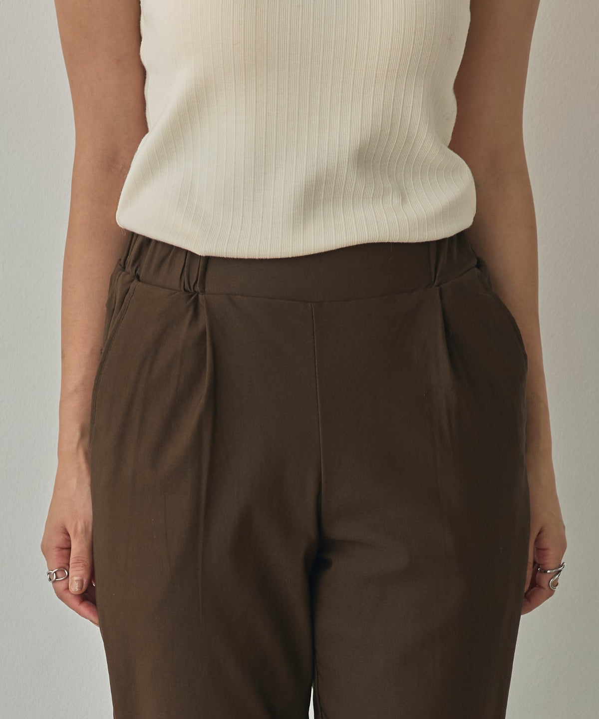 [STRETCH] FLEECE-LINED BARIRAKU TAPERED PANTS