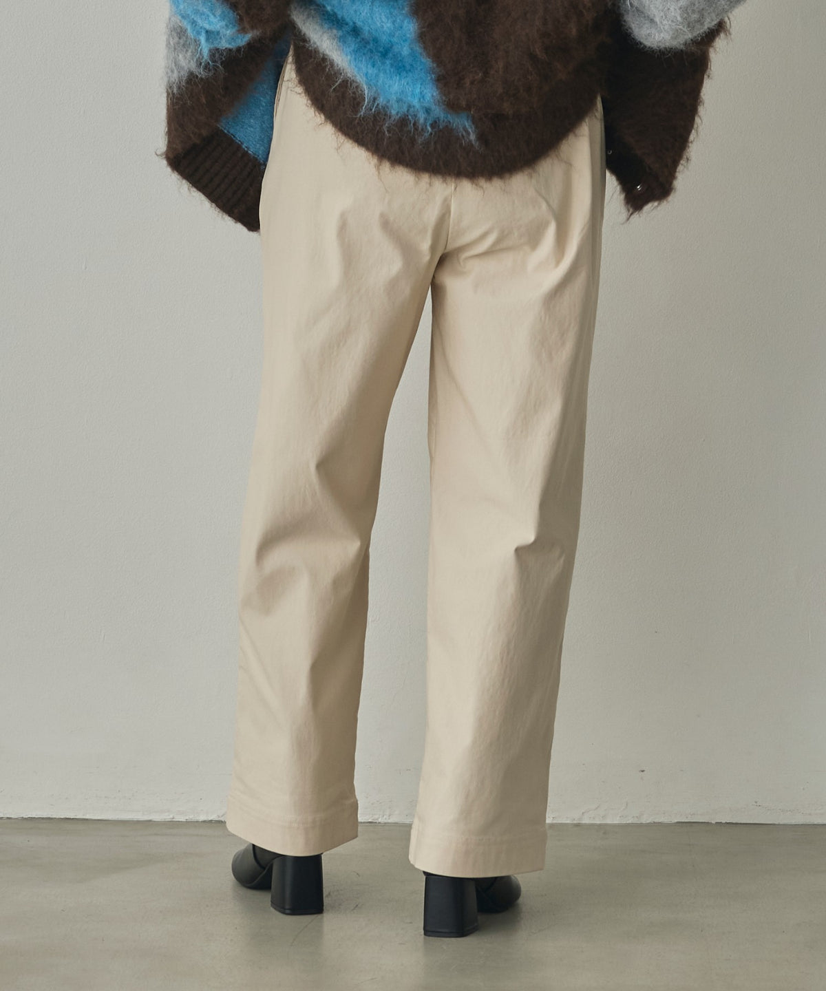 [STRETCH] BRUSHED-LINING BARIRAKU STRAIGHT TROUSERS